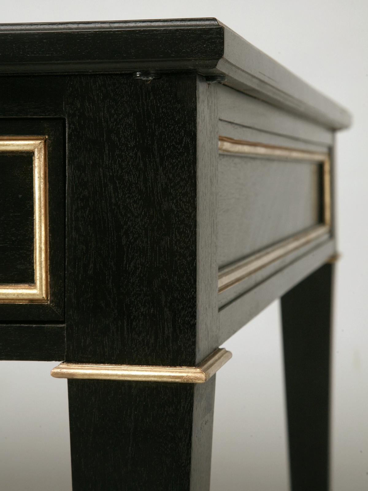 Maison Jansen Inspired French Louis XVI Ebonized Desk Available in Any Dimension In New Condition For Sale In Chicago, IL