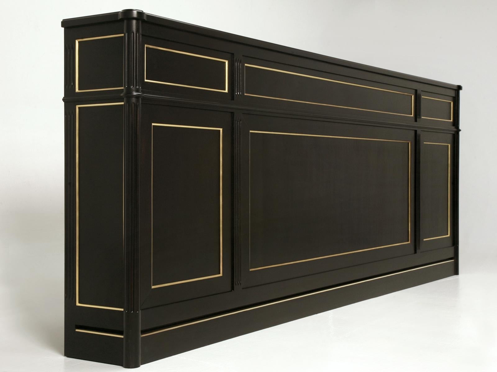 American Maison Jansen Inspired Louis XVI Style TV Lift Console in an Ebonized Mahogany For Sale