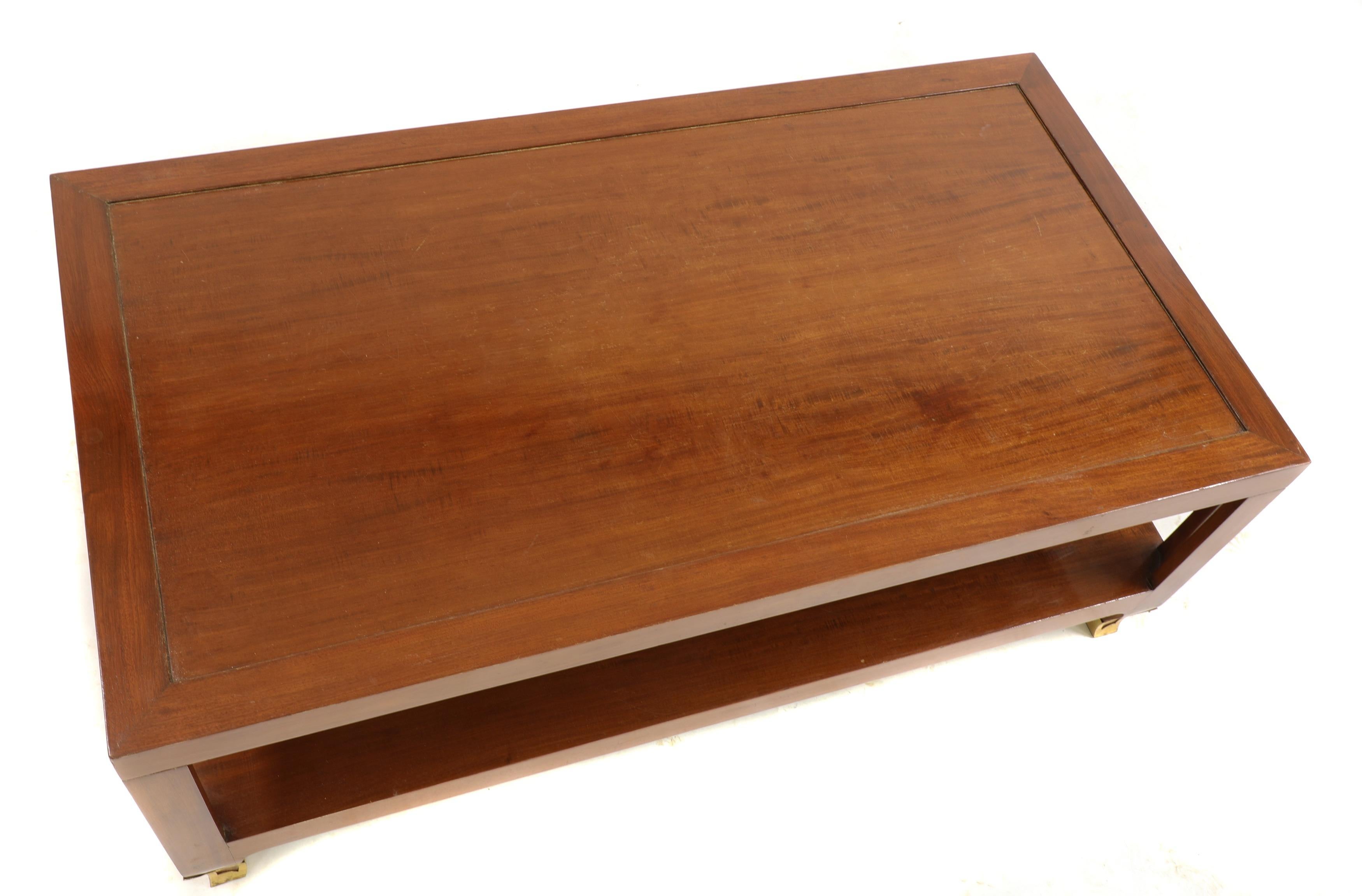 Mid-Century Modern Classic Signed Maison Jansen Double Tier Coffee Table
