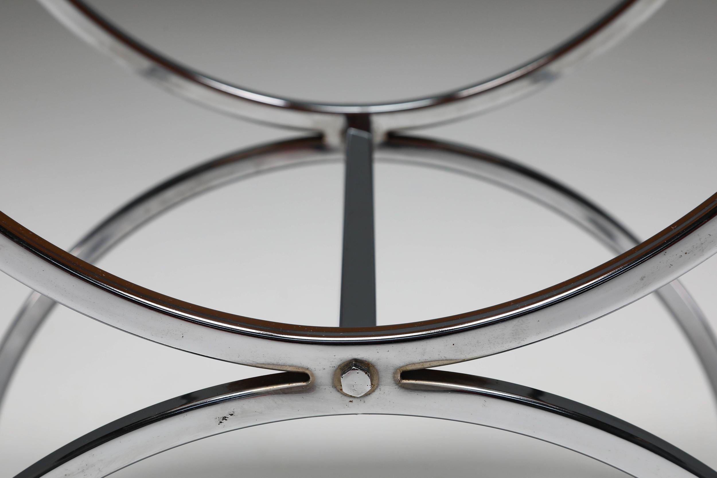 Maison Jansen Leather and Chrome 