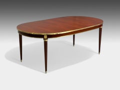 Maison Jansen, Louis XVI Style, Mahogany, Bronze, Dining Table, France, 1920s