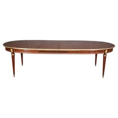 Maison Jansen Louis XVI Style Mahogany Dining Table With Two Leaves
