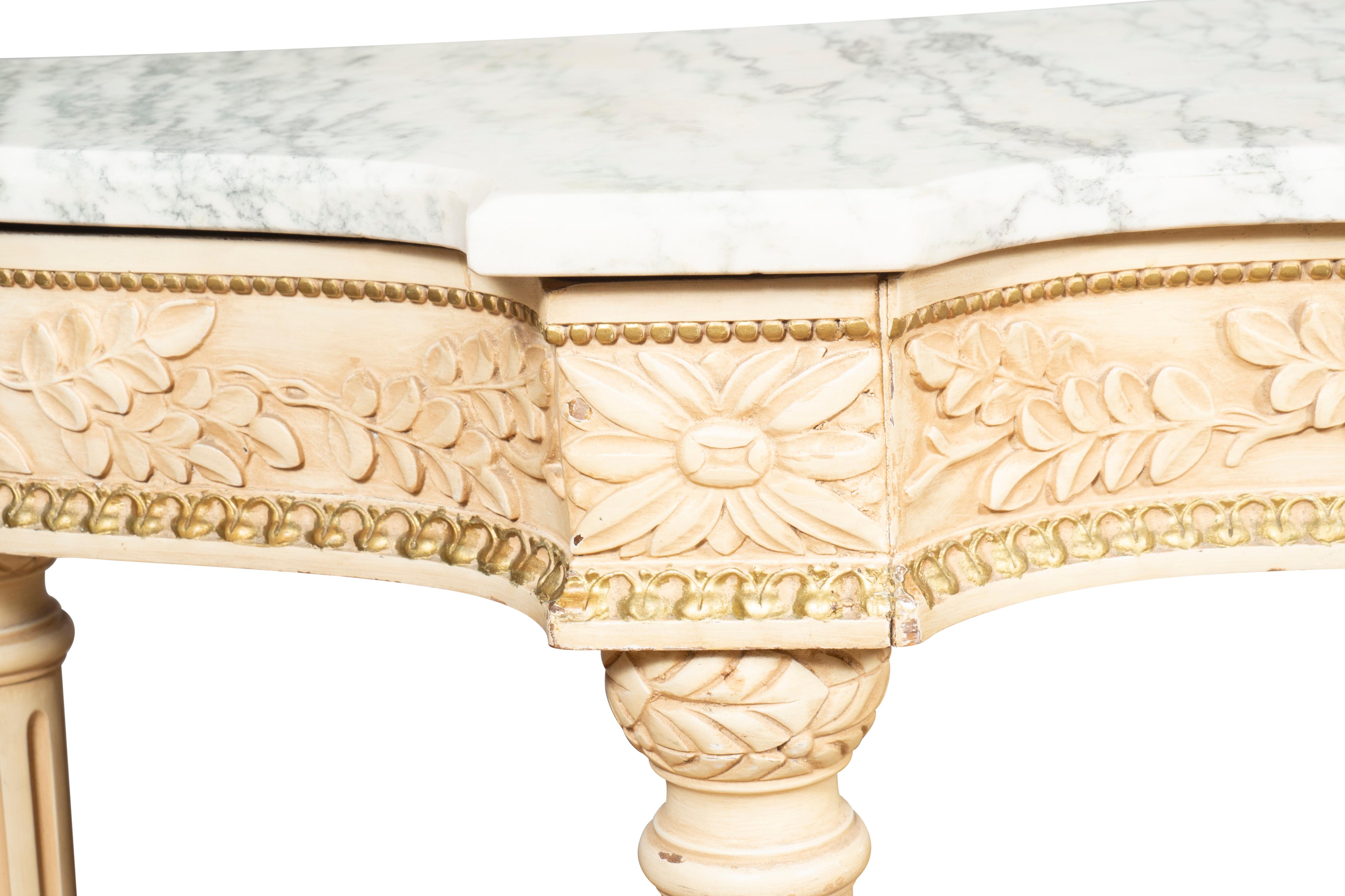 Maison Jansen Louis XVI Style White Painted Console Table From The Waldorf For Sale 1