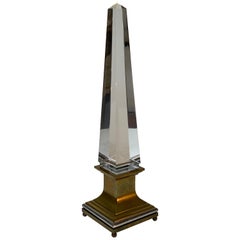 Maison Jansen Lucite Obelisk Lamp by the Architect Sandro Petti