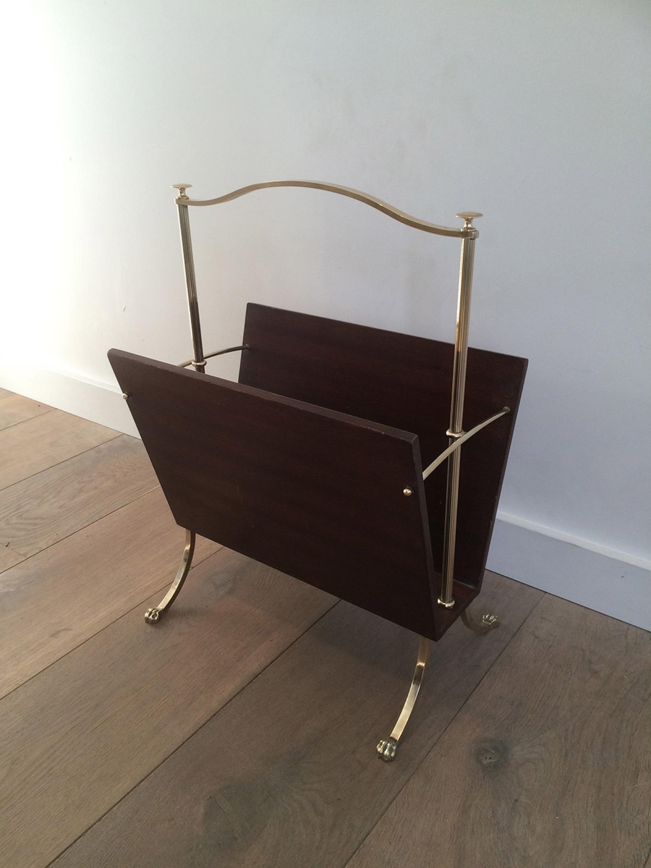 Maison Jansen, Magazine Rack with Claw Feet, Circa 1940 For Sale 9