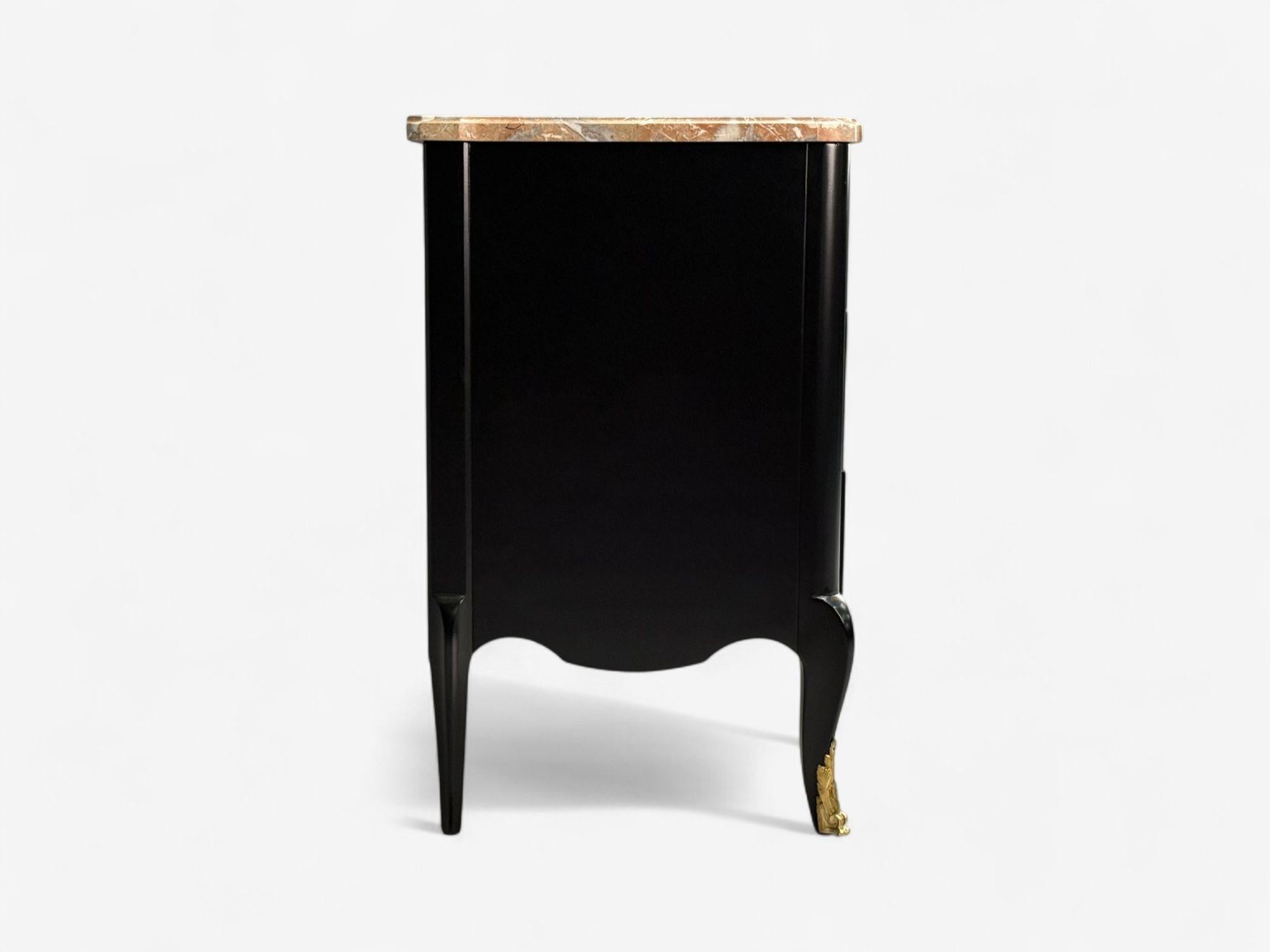 Maison Jansen, Mahagoni, Bronze, Marmor, ebonisierte Kommode, Frankreich, 1940er Jahre im Angebot 5