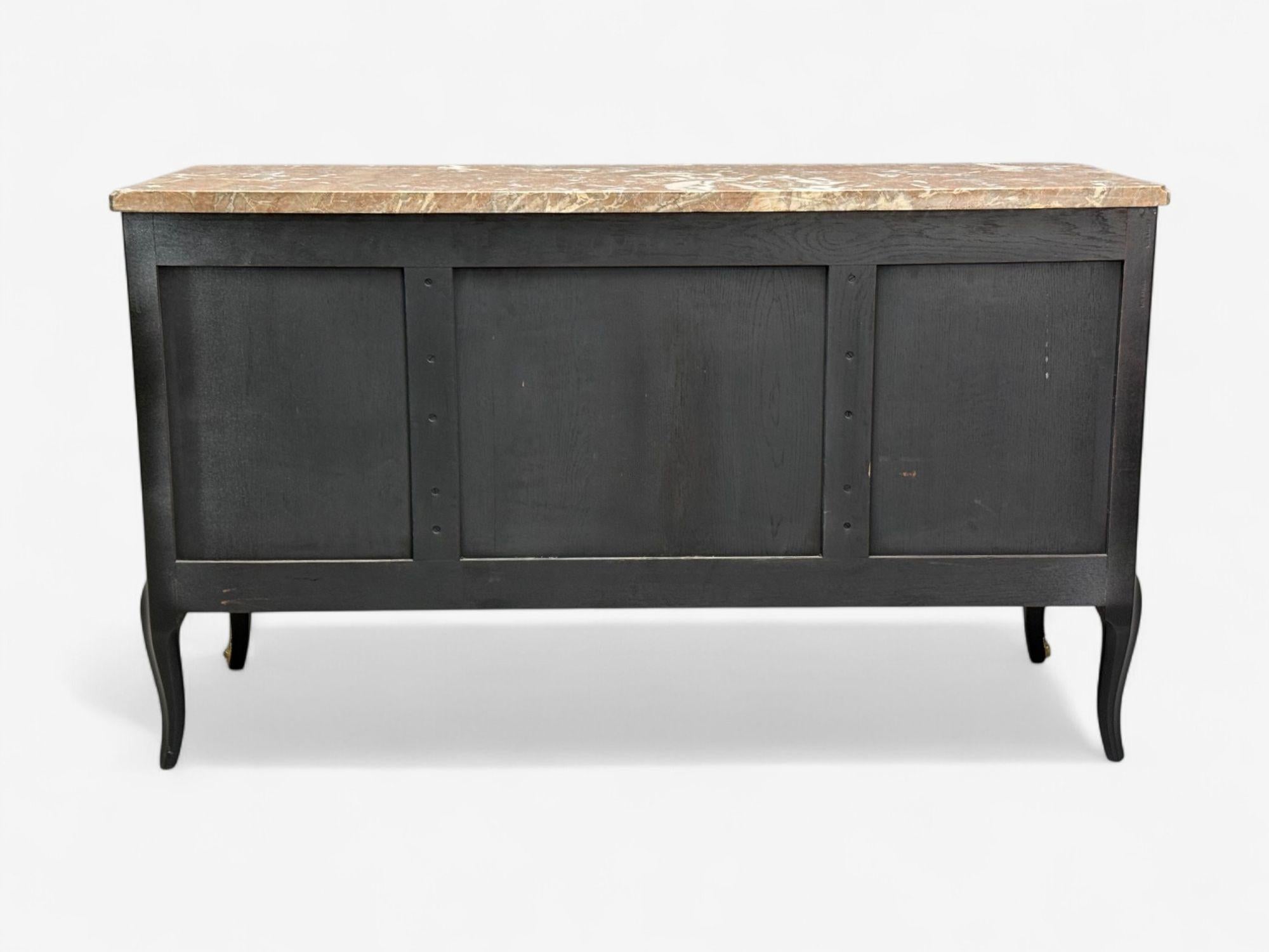 Maison Jansen, Mahagoni, Bronze, Marmor, ebonisierte Kommode, Frankreich, 1940er Jahre im Angebot 7