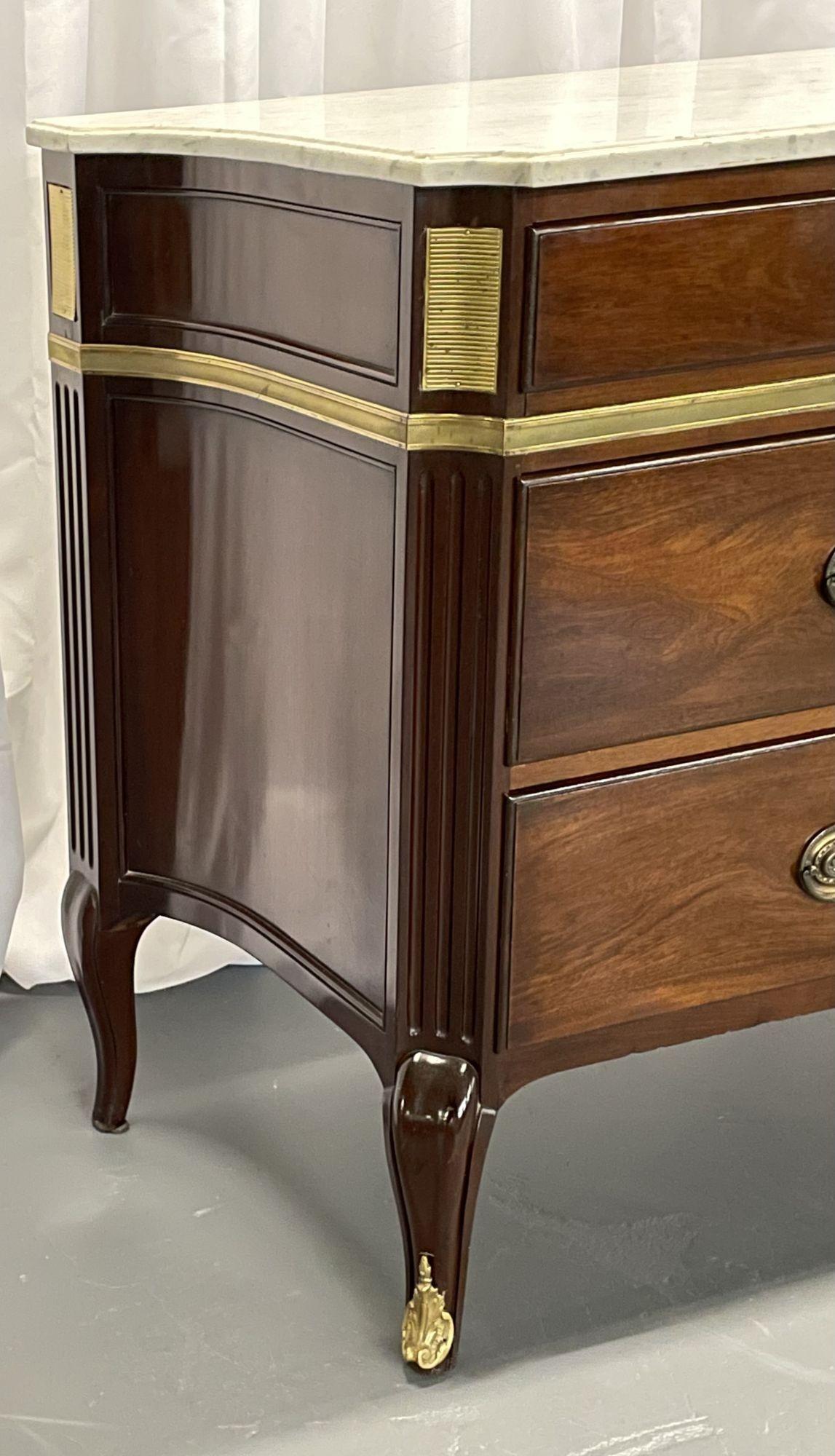 Maison Jansen Mahogany Commode or Chest, Bronze Mounted, Directoire Style, 1940s In Good Condition In Stamford, CT