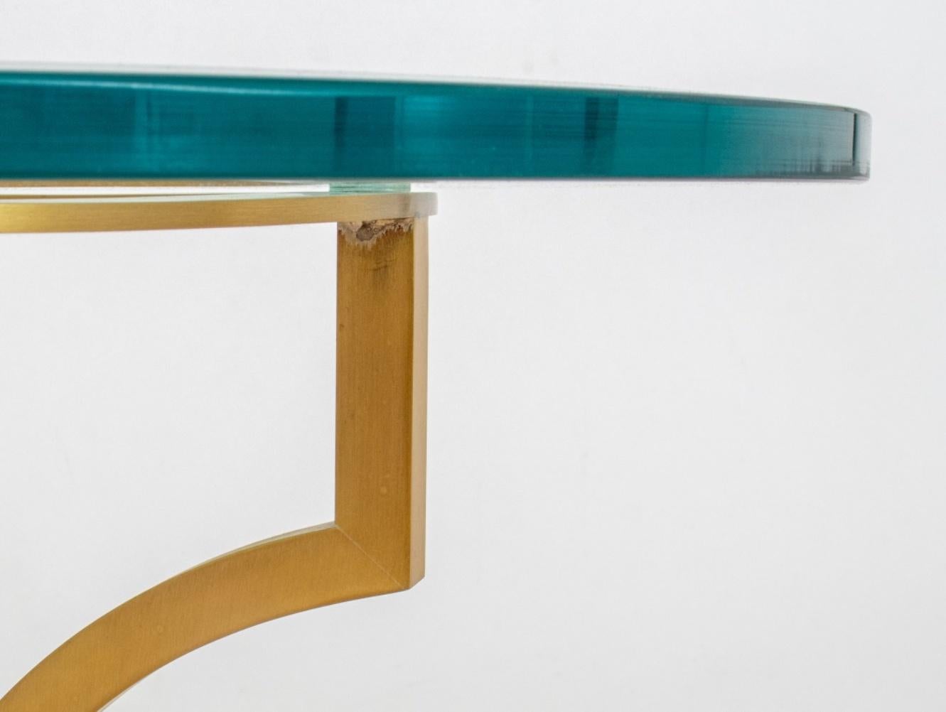 Maison Jansen: Gueridon-Tisch aus vergoldetem Metall im Angebot 3