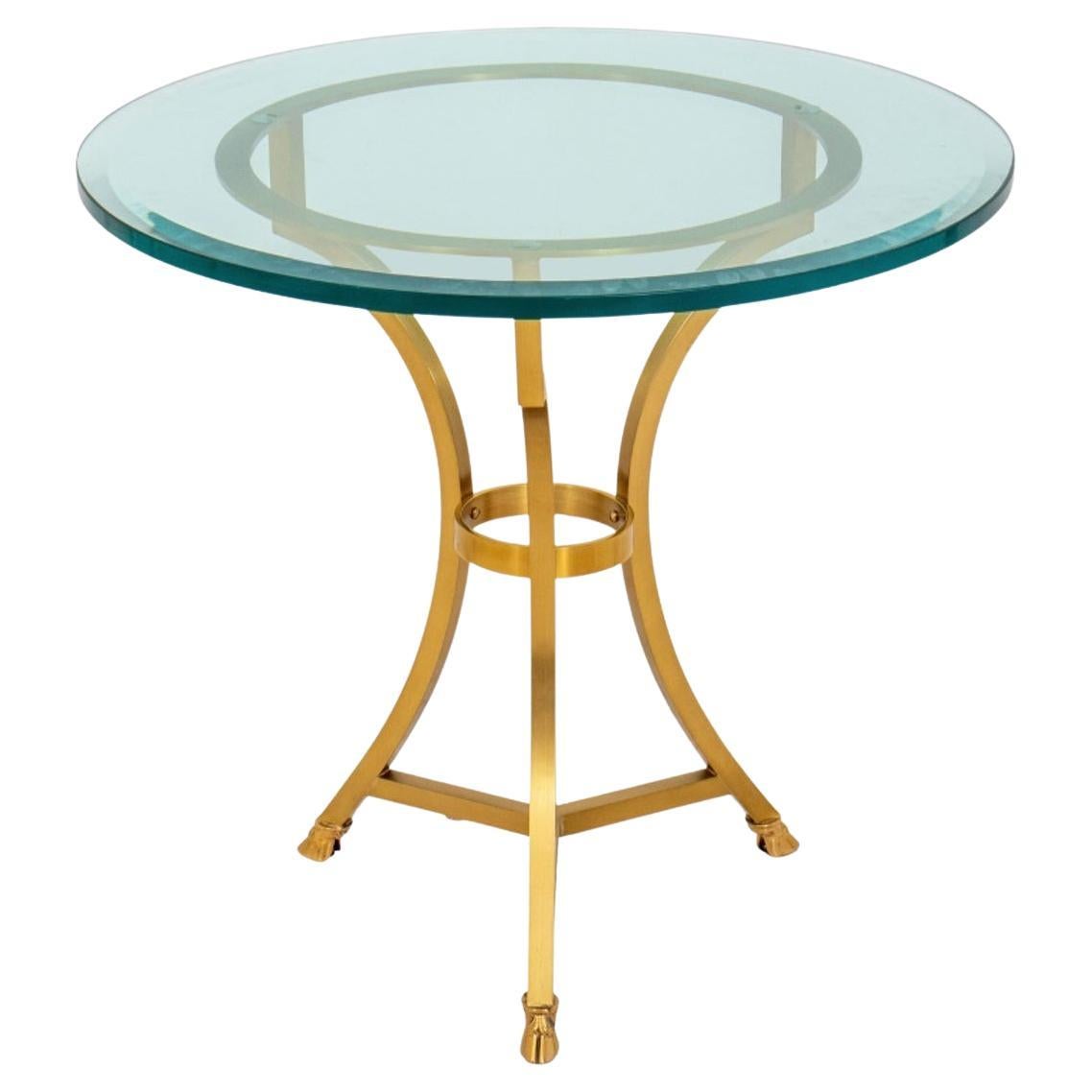 Maison Jansen Manner Gilt Metal Gueridon Table