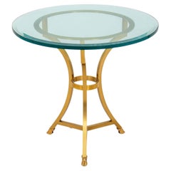 Maison Jansen Manner Gilt Metal Gueridon Table