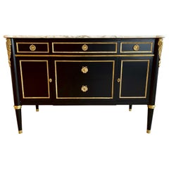 Maison Jansen Marble Top Commode with Bronze Mounts, Hollywood Regency Era