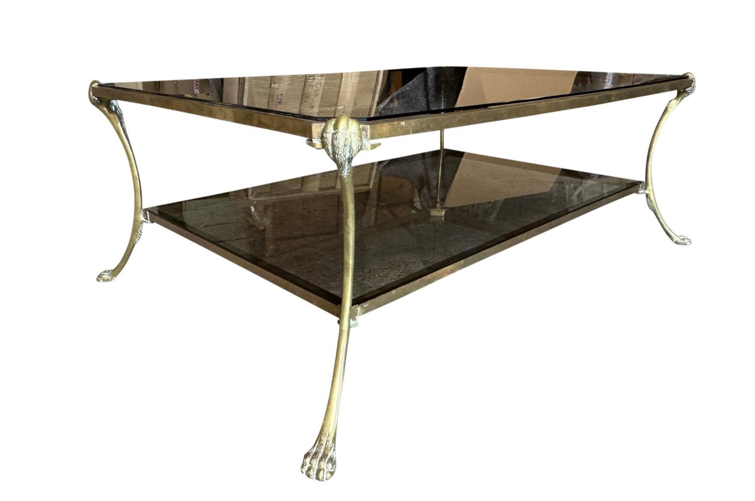 Maison Jansen Mid-20th Century Coffee Table - Table à cocktail Bon état - En vente à Round Top, TX