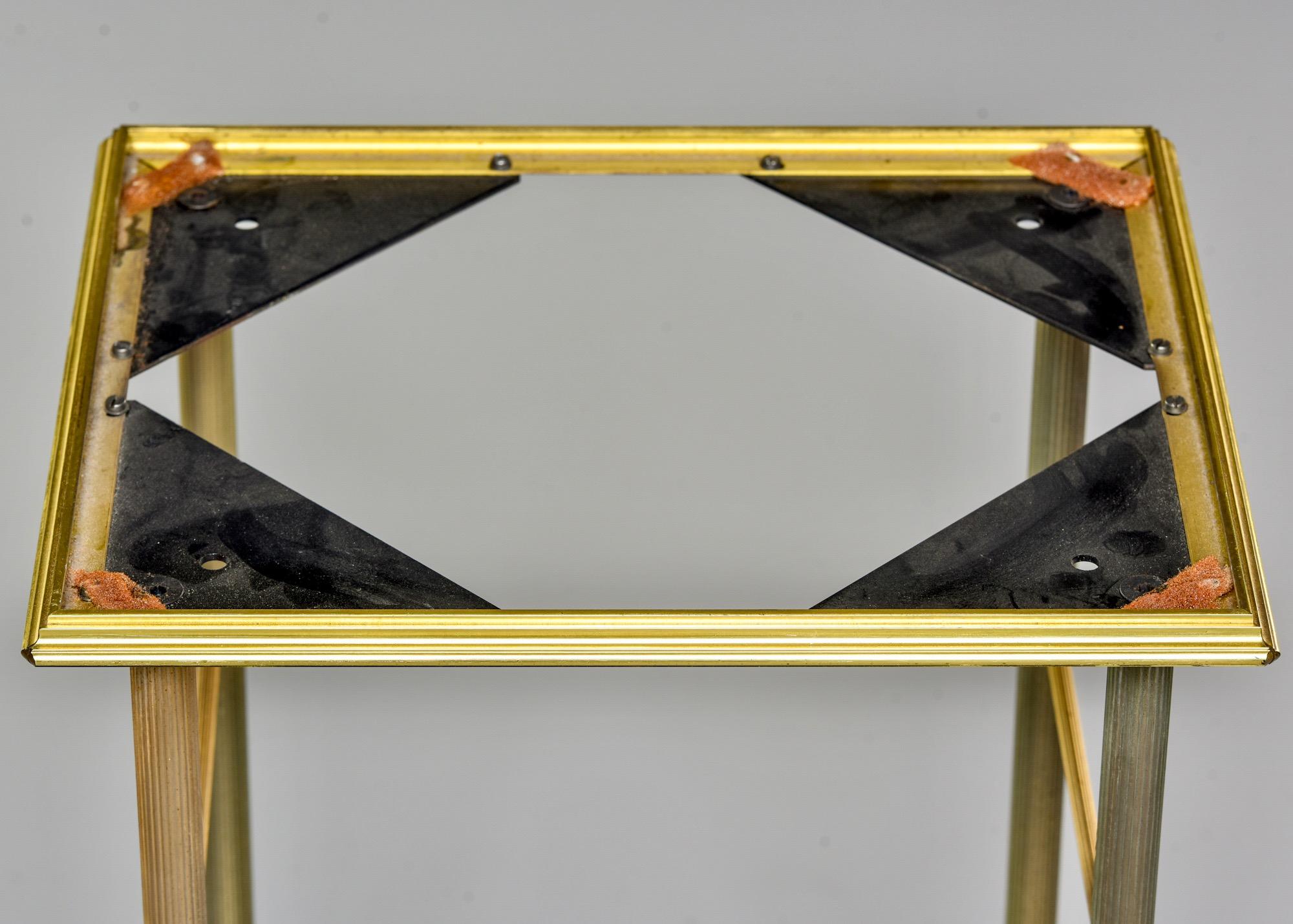 Maison Jansen Mid Century Brass and Onyx Side Table For Sale 8