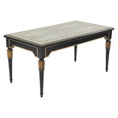 Maison Jansen table basse glomis en bois d'ébène du milieu du siècle dernier