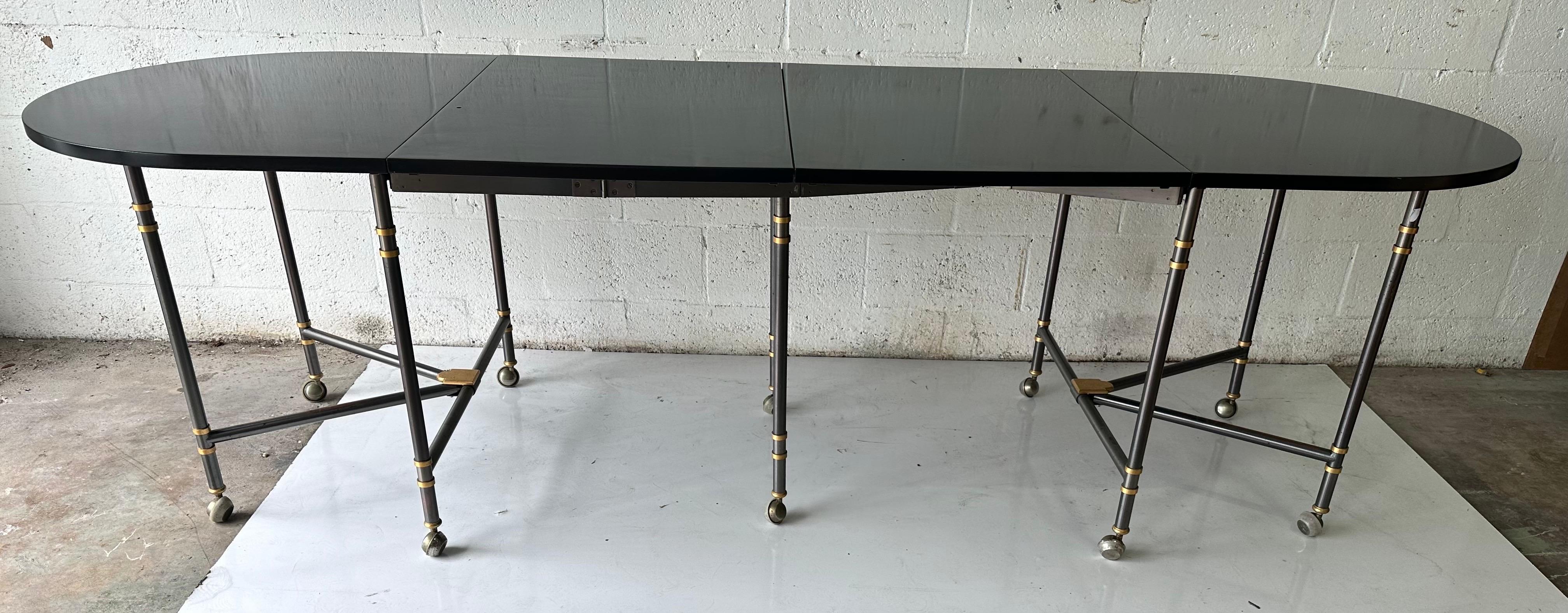 Ottone Maison Jansen modello Royal 2 patina  Tavolo da sala da pranzo espandibile in vendita