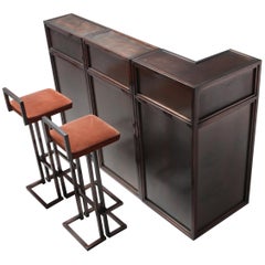 Maison Jansen Modular Dry Bar and Stools