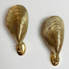 Maison Jansen Mussel Shell Wall Sconces, 1970s