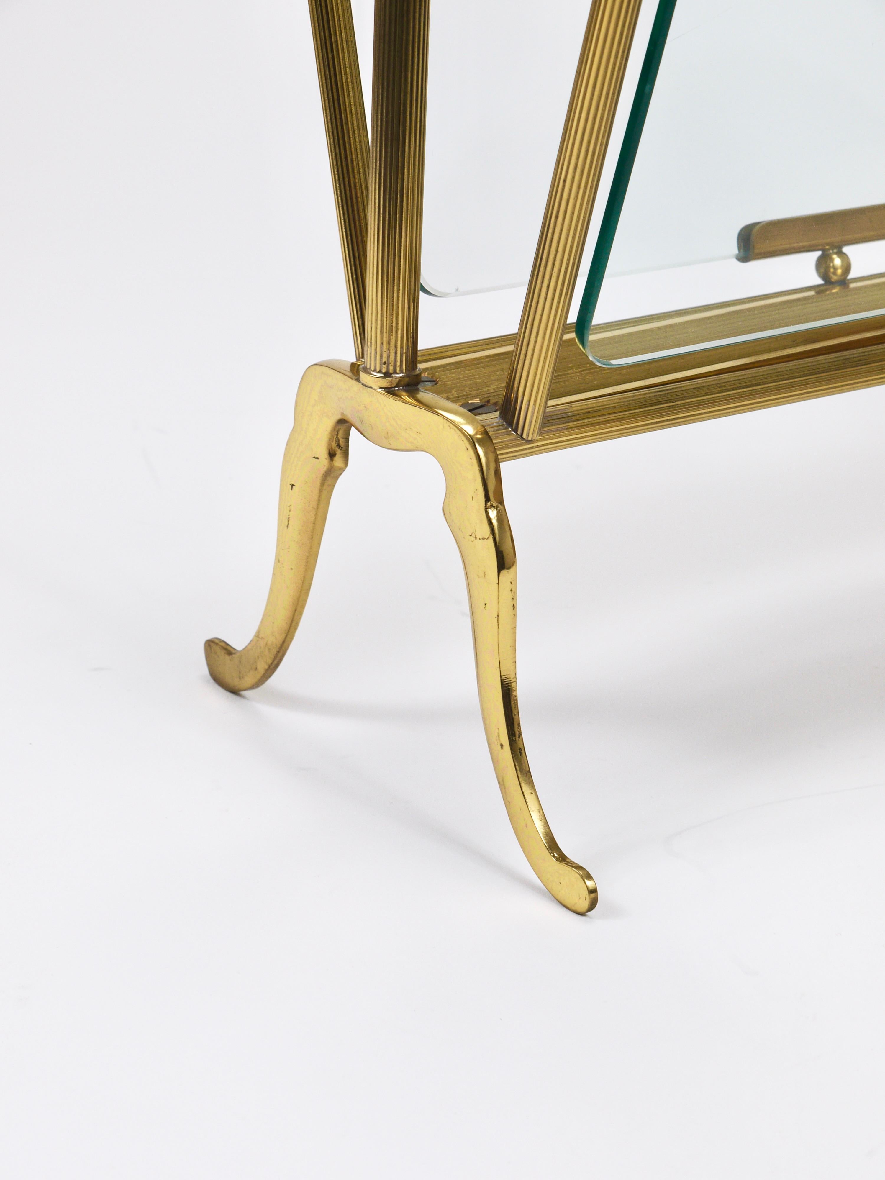 20th Century Maison Jansen Neoclassical Magazine Rack Newspaper Stand, France, 1950s For Sale