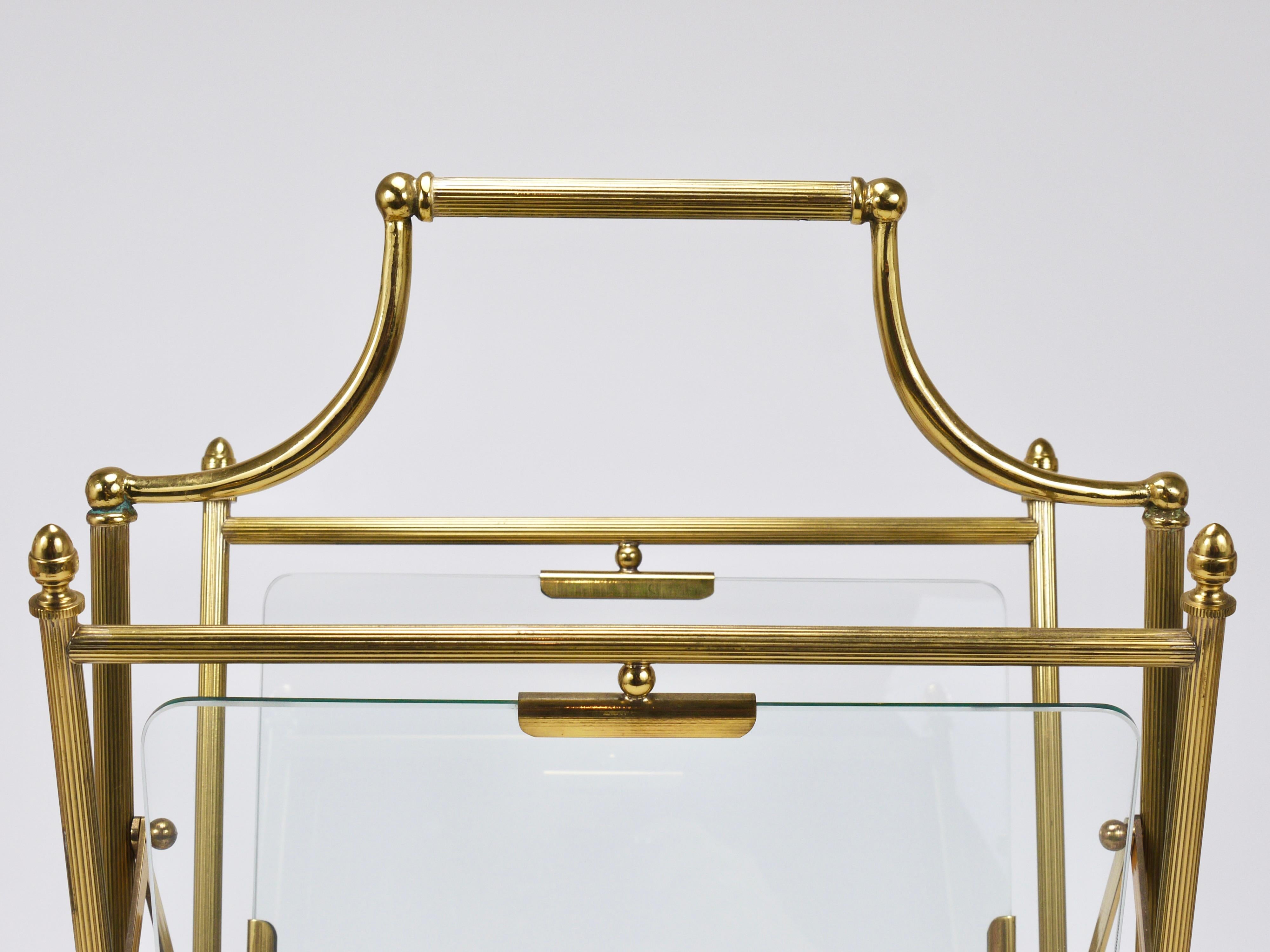 Maison Jansen Neoclassical Magazine Rack Newspaper Stand, France, 1950s For Sale 1