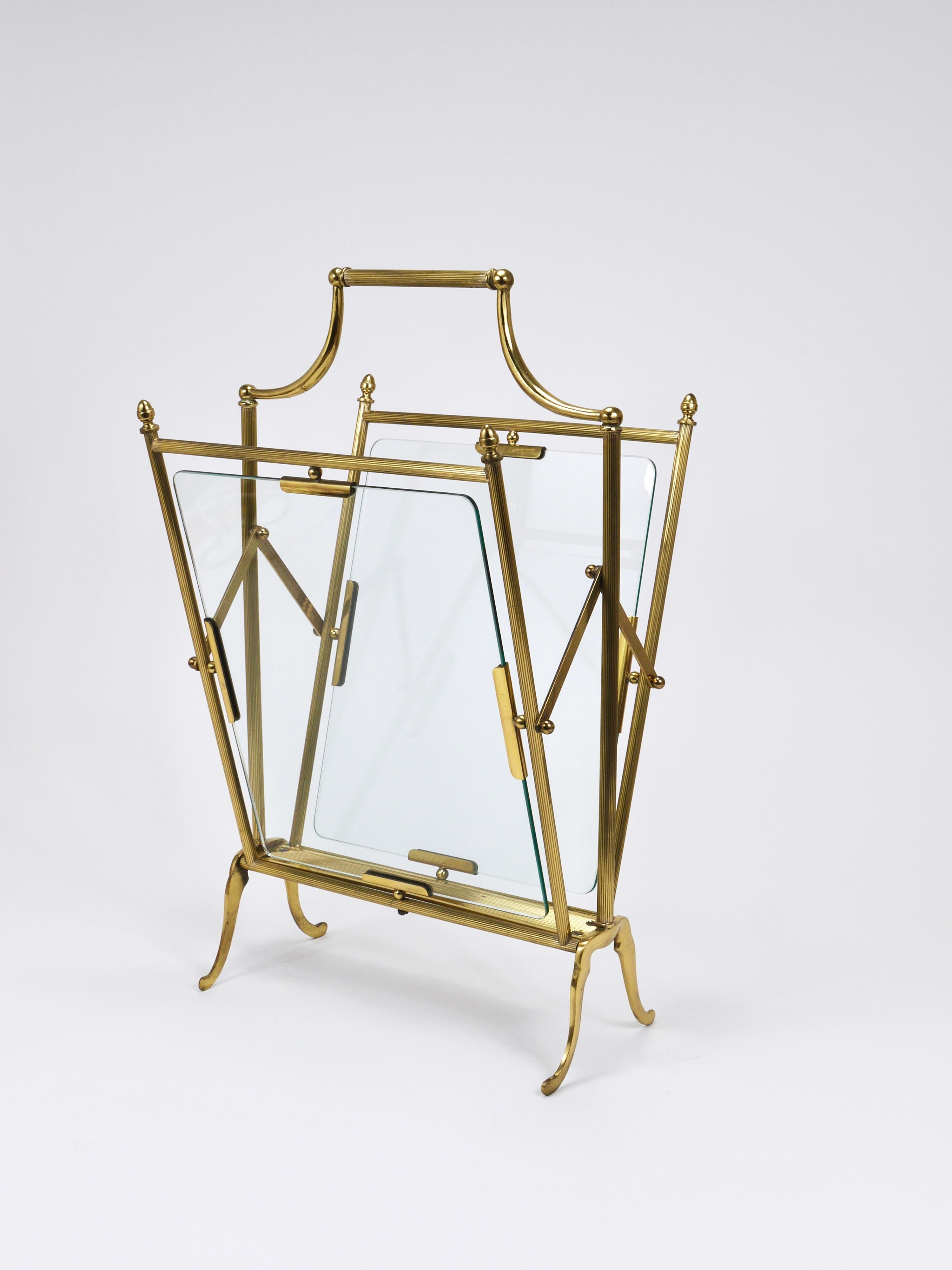 Maison Jansen Neoclassical Magazine Rack Newspaper Stand, France, 1950s For Sale 2