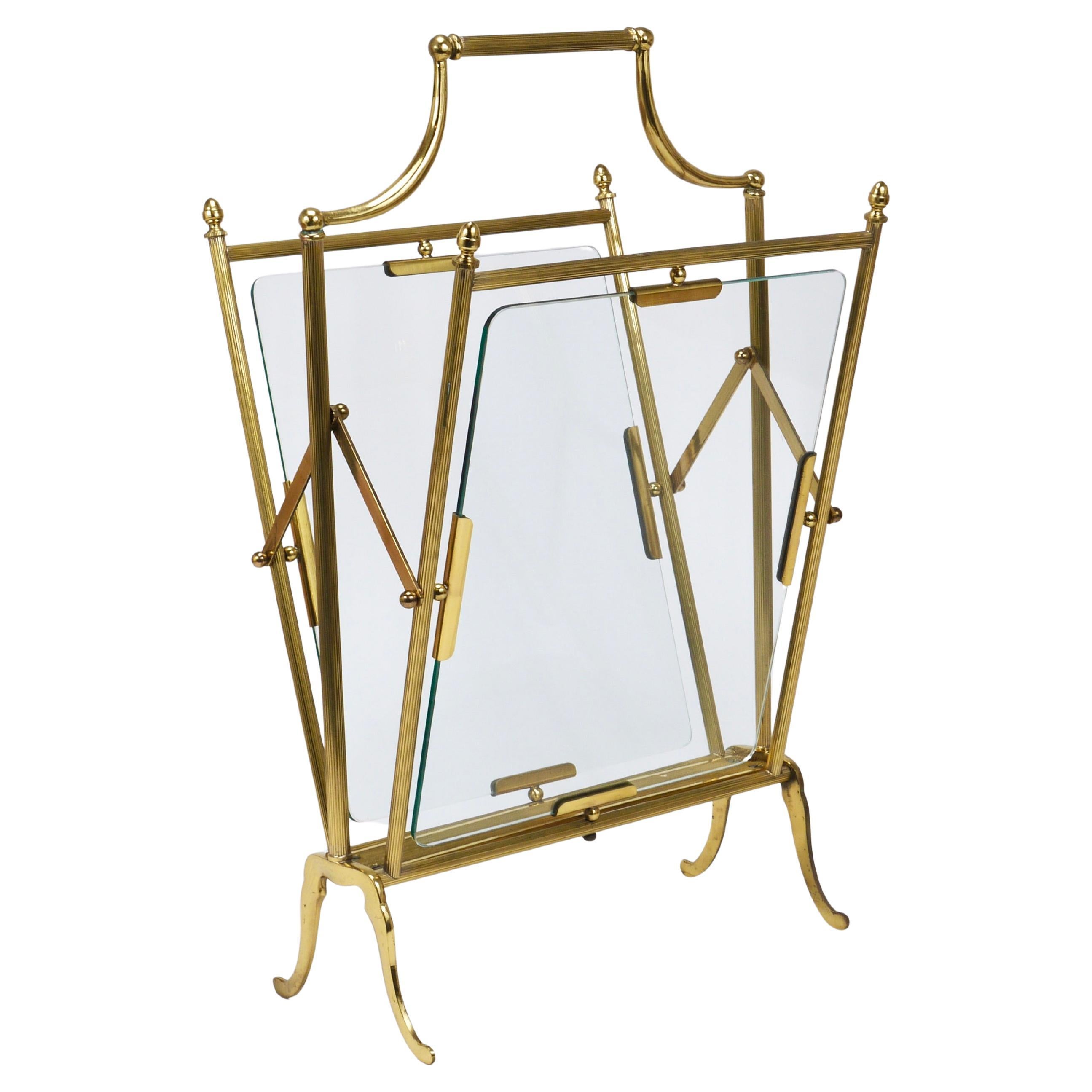 Maison Jansen Neoclassical Magazine Rack Newspaper Stand, France, 1950s For Sale