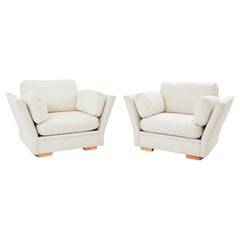 Maison Jansen neoclassical pair of armchairs reupholstered 1960s