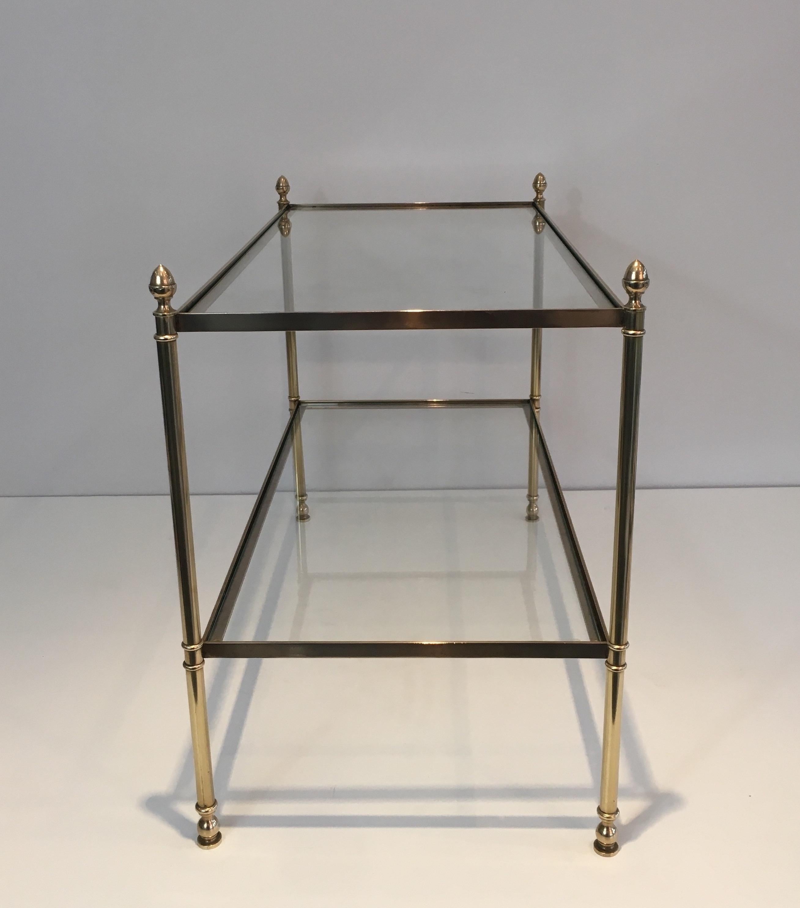 Maison Jansen, Neoclassical Style Brass Side Table, French, circa 1940 7