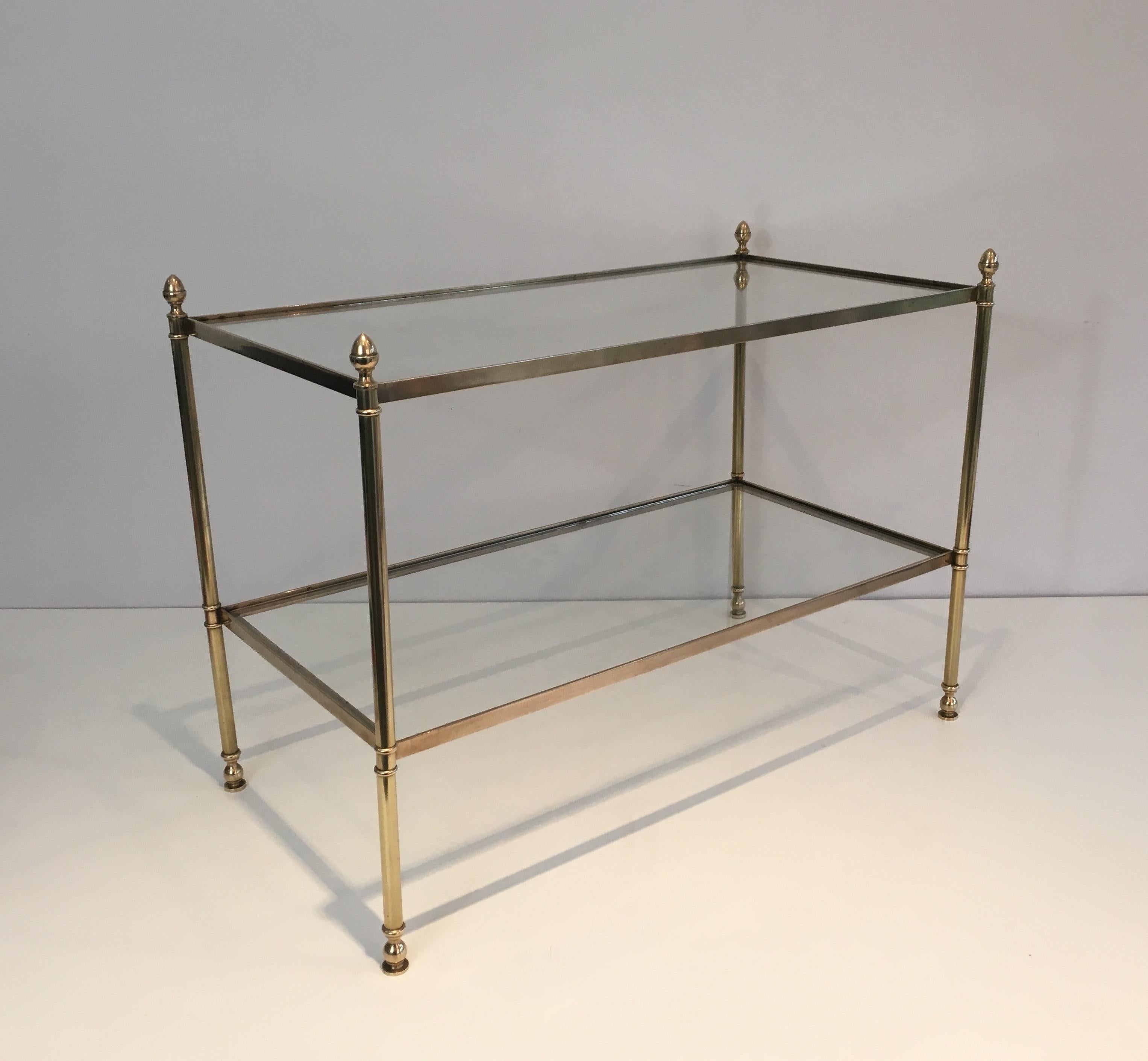Maison Jansen, Neoclassical Style Brass Side Table, French, circa 1940 8