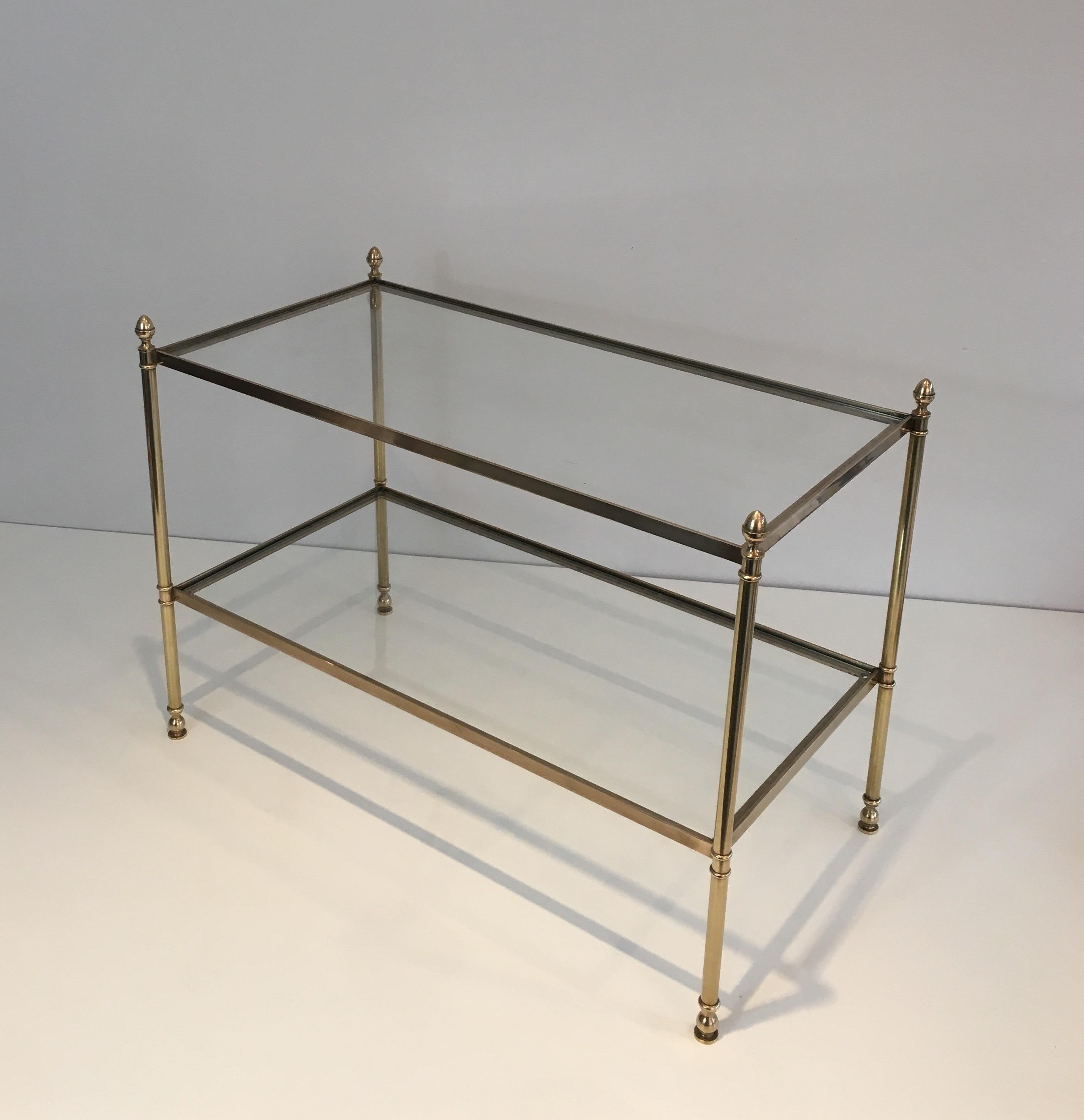 Maison Jansen, Neoclassical Style Brass Side Table, French, circa 1940 In Good Condition In Marcq-en-Barœul, Hauts-de-France