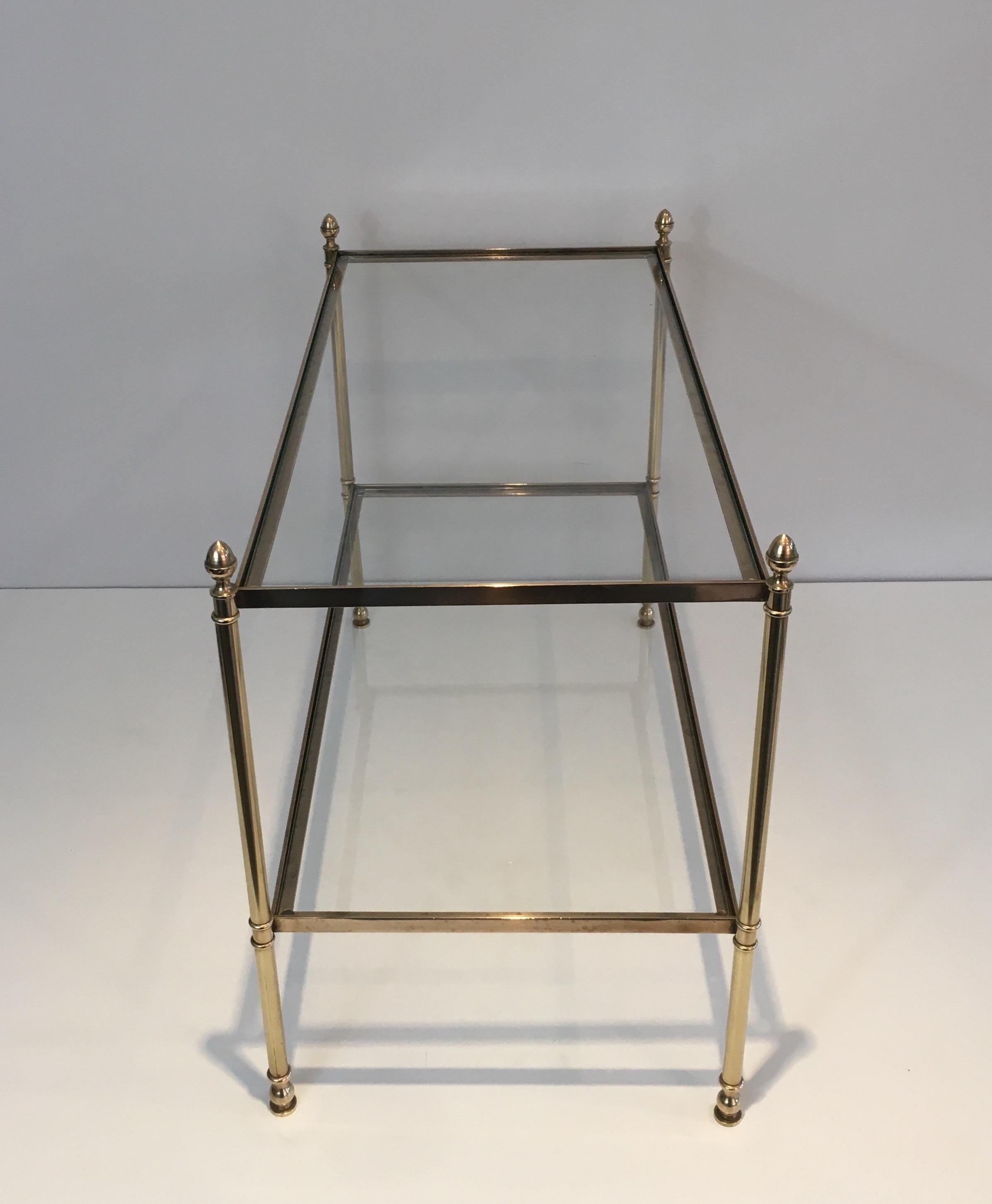 Mid-20th Century Maison Jansen, Neoclassical Style Brass Side Table, French, circa 1940