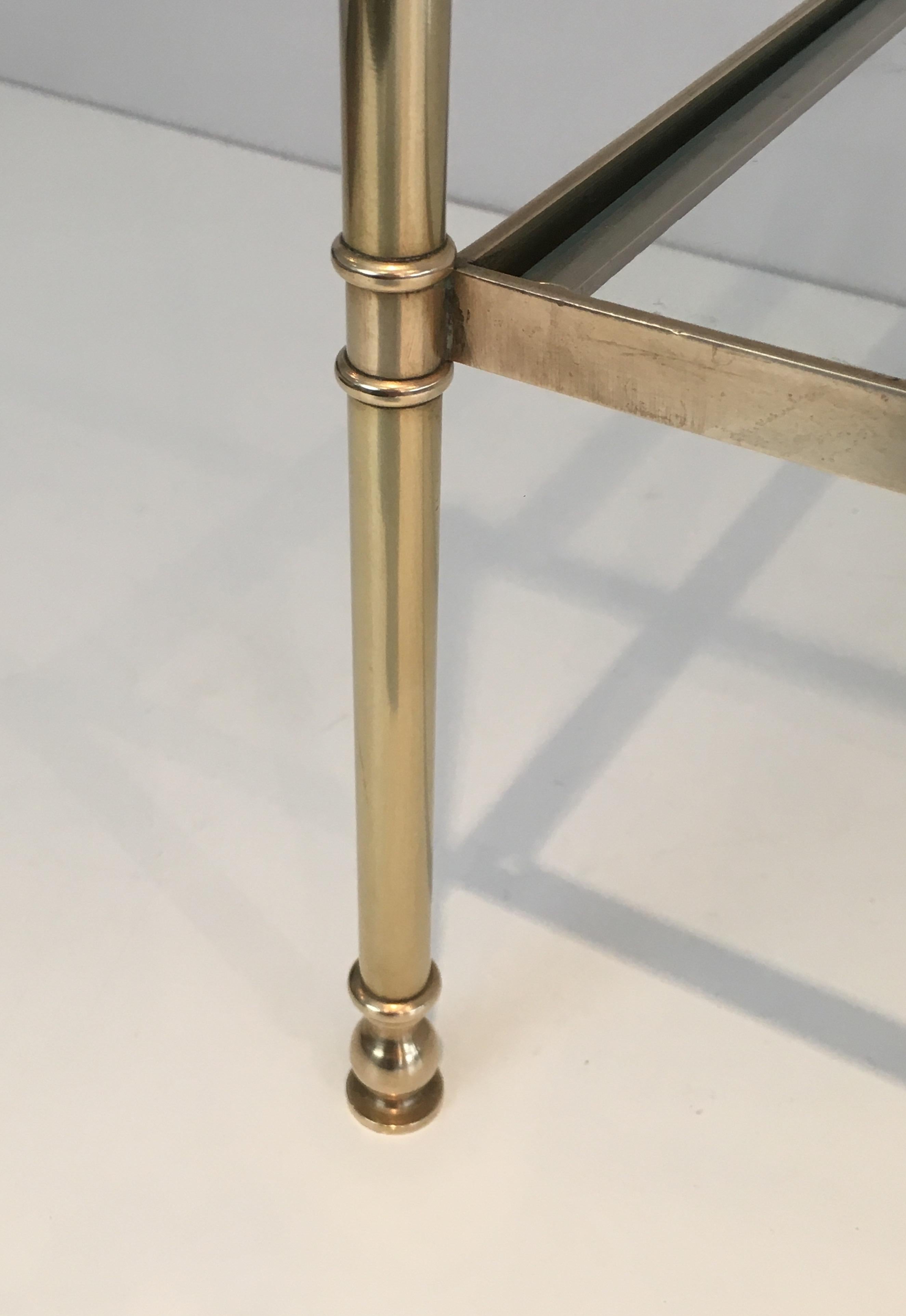Maison Jansen, Neoclassical Style Brass Side Table, French, circa 1940 2