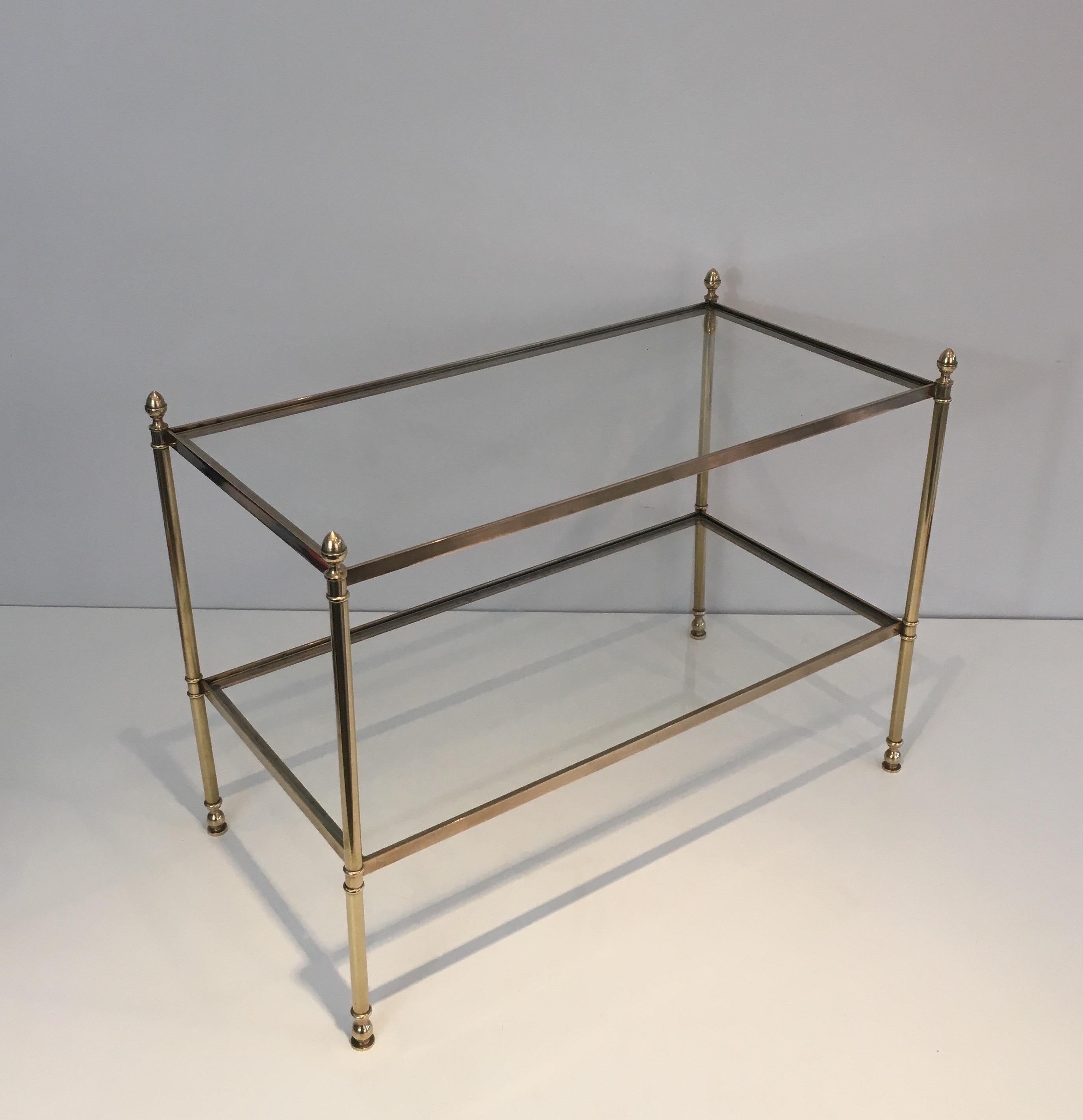 Maison Jansen, Neoclassical Style Brass Side Table, French, circa 1940 5
