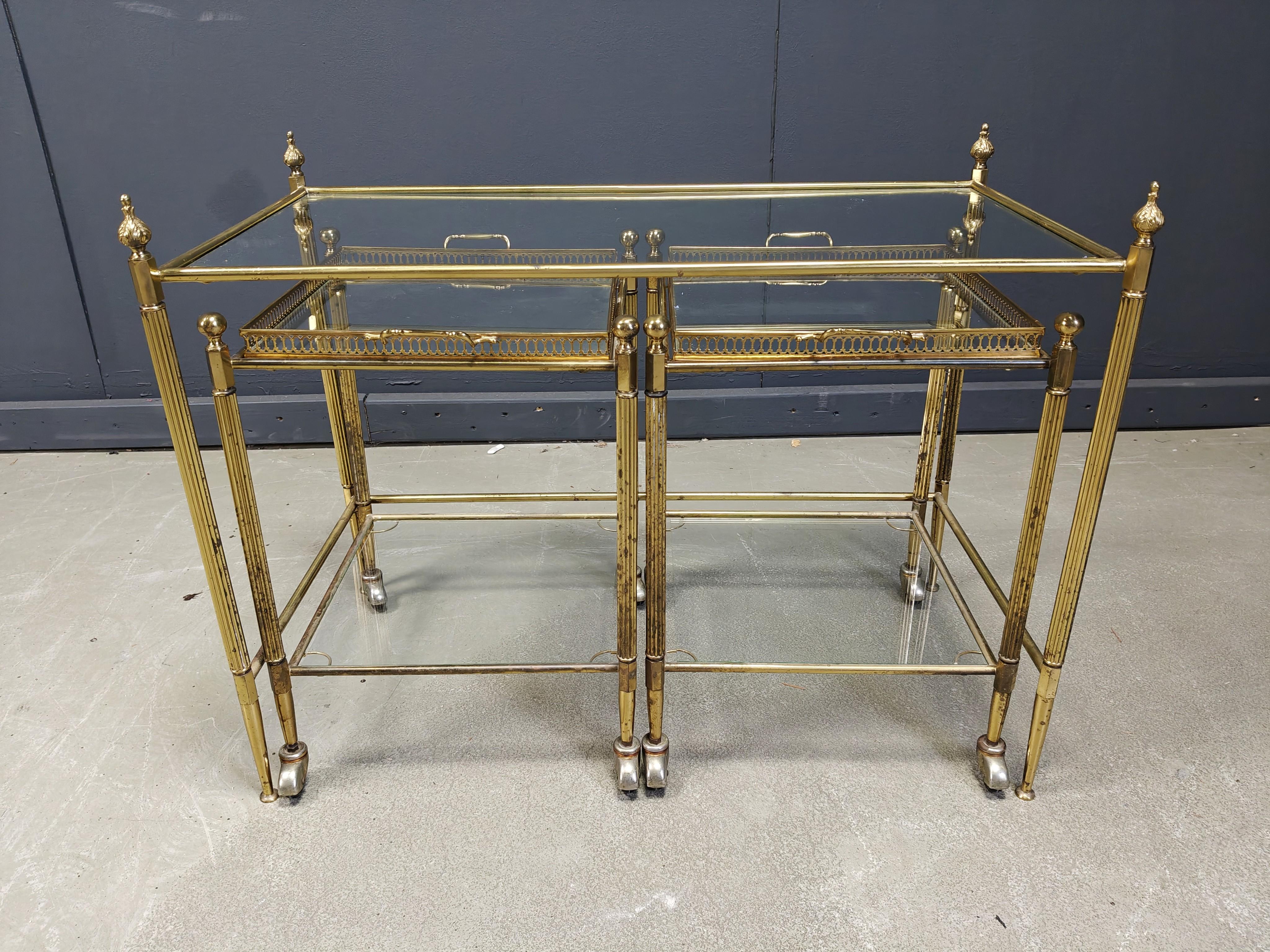 Métal Nid de tables de Maison Jansen, 1960 en vente