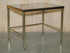 Maison Jansen & Hollywood Regency Style Nest of Three Brass Glass Tables