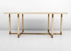 Maison Jansen Octagonal Leather Dining Table