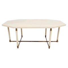 Maison Jansen Octagonal Leather Dining Table 