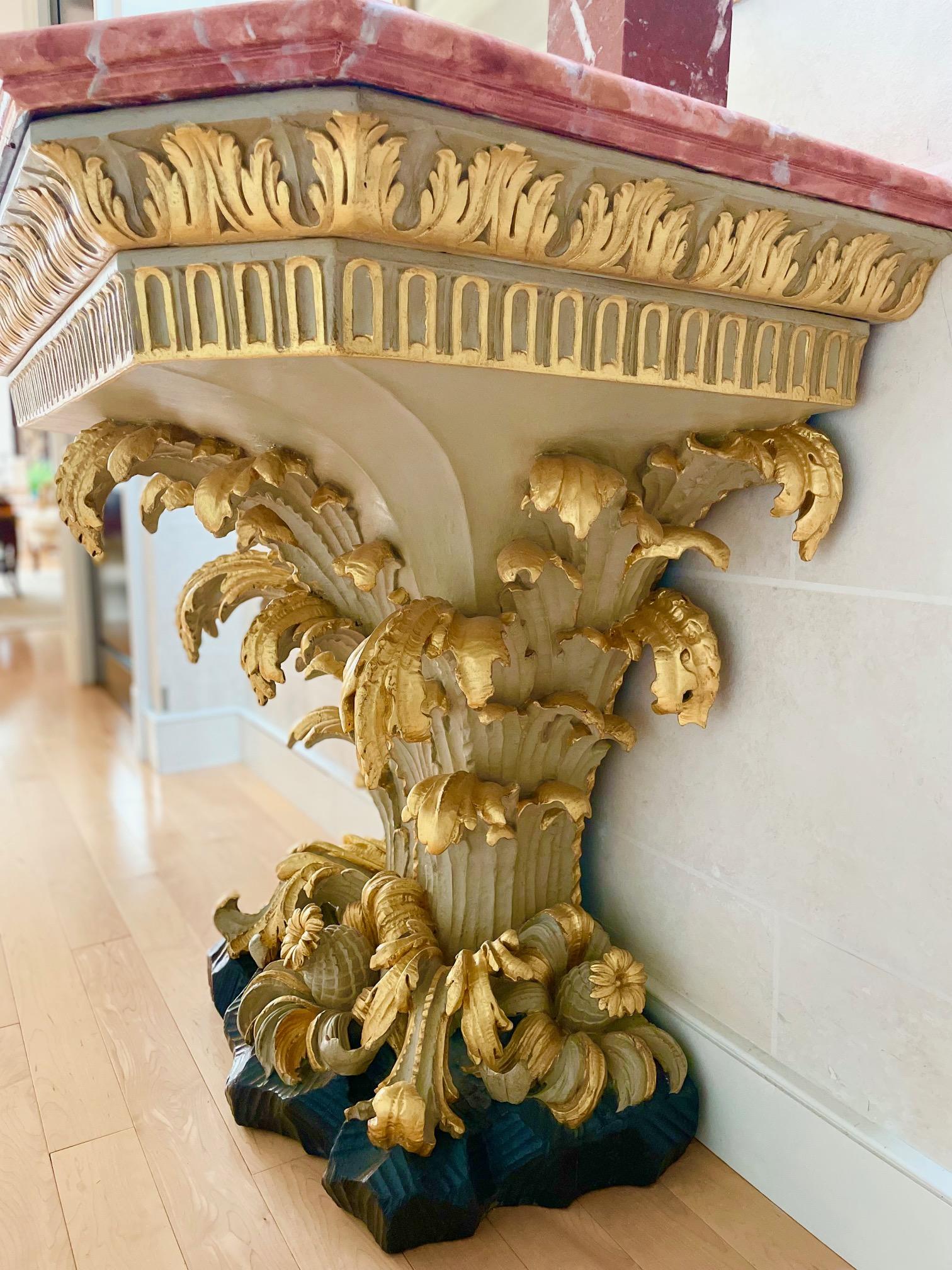 Maison Jansen Painted and Parcel-Gilt Console Table For Sale 10