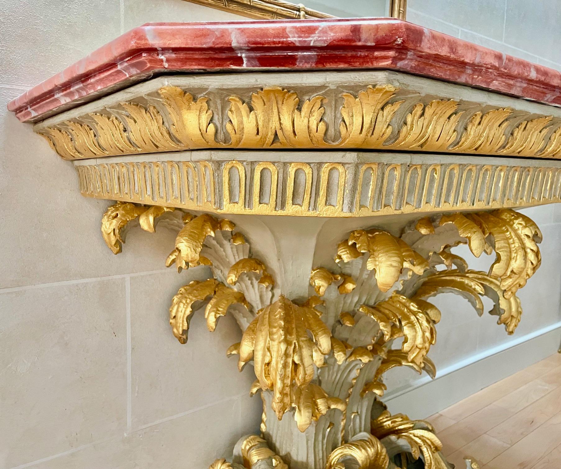 Maison Jansen Painted and Parcel-Gilt Console Table In Excellent Condition For Sale In Montreal, Quebec