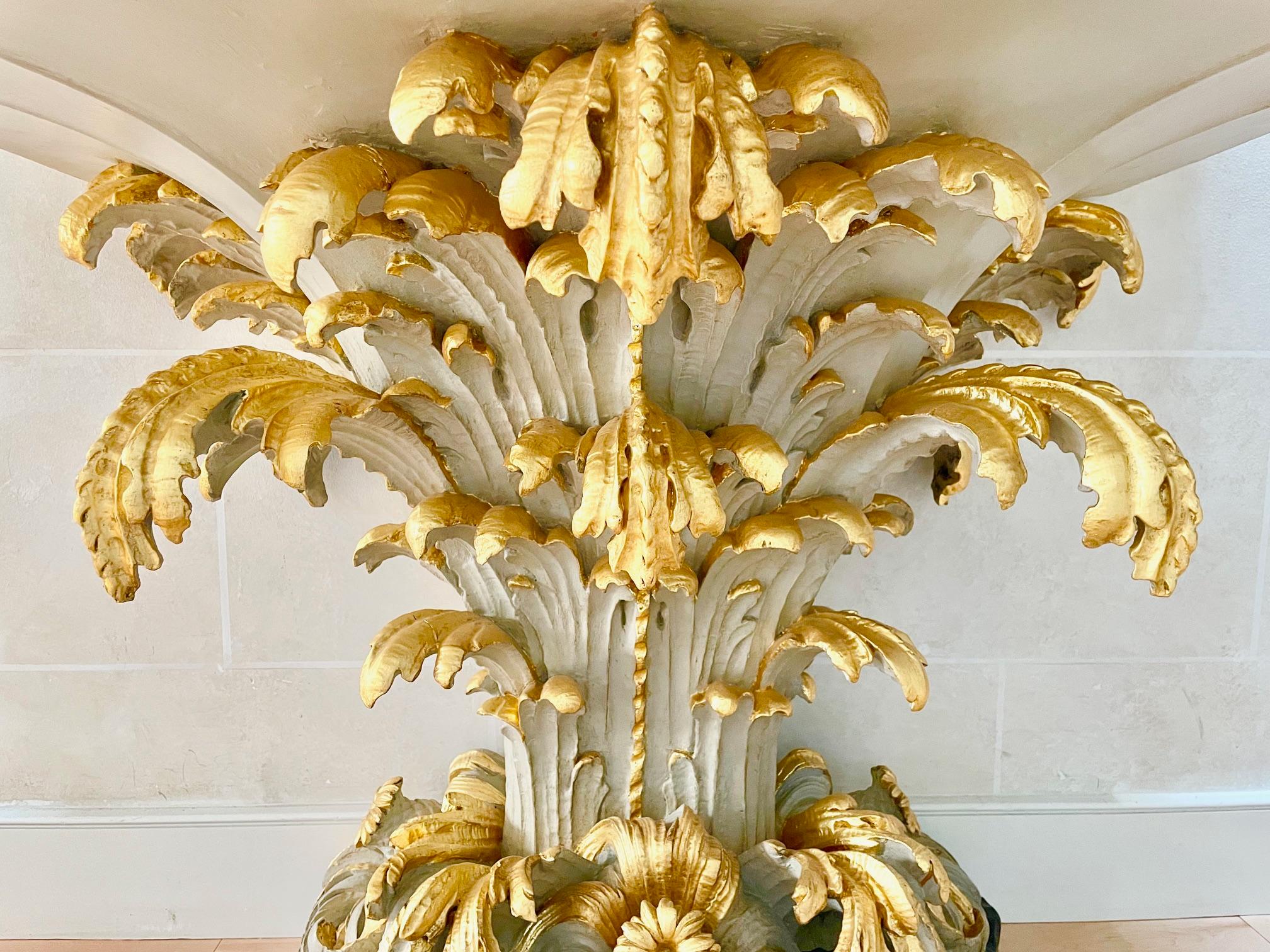 Maison Jansen Painted and Parcel-Gilt Console Table For Sale 1