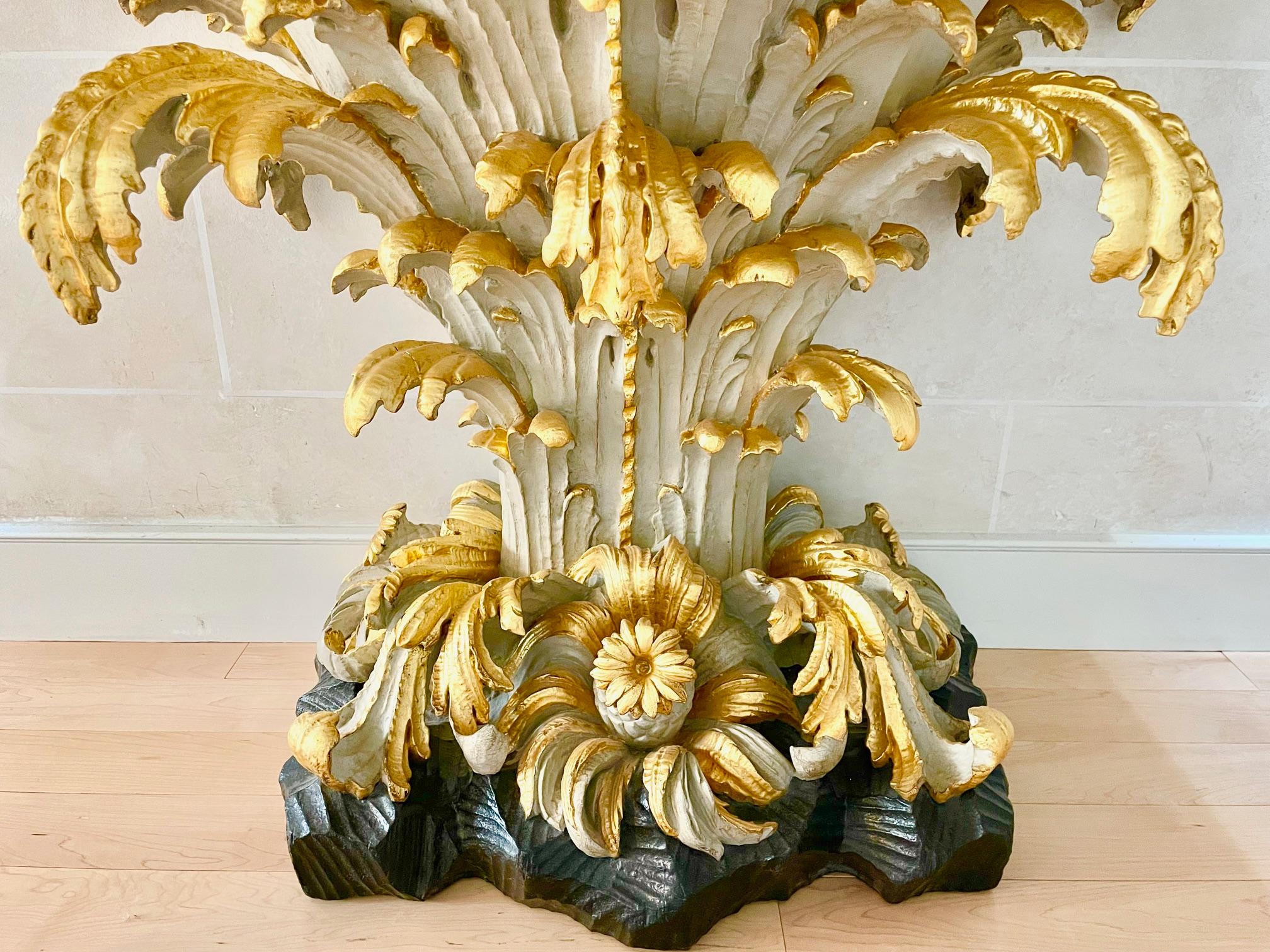 Maison Jansen Painted and Parcel-Gilt Console Table For Sale 2