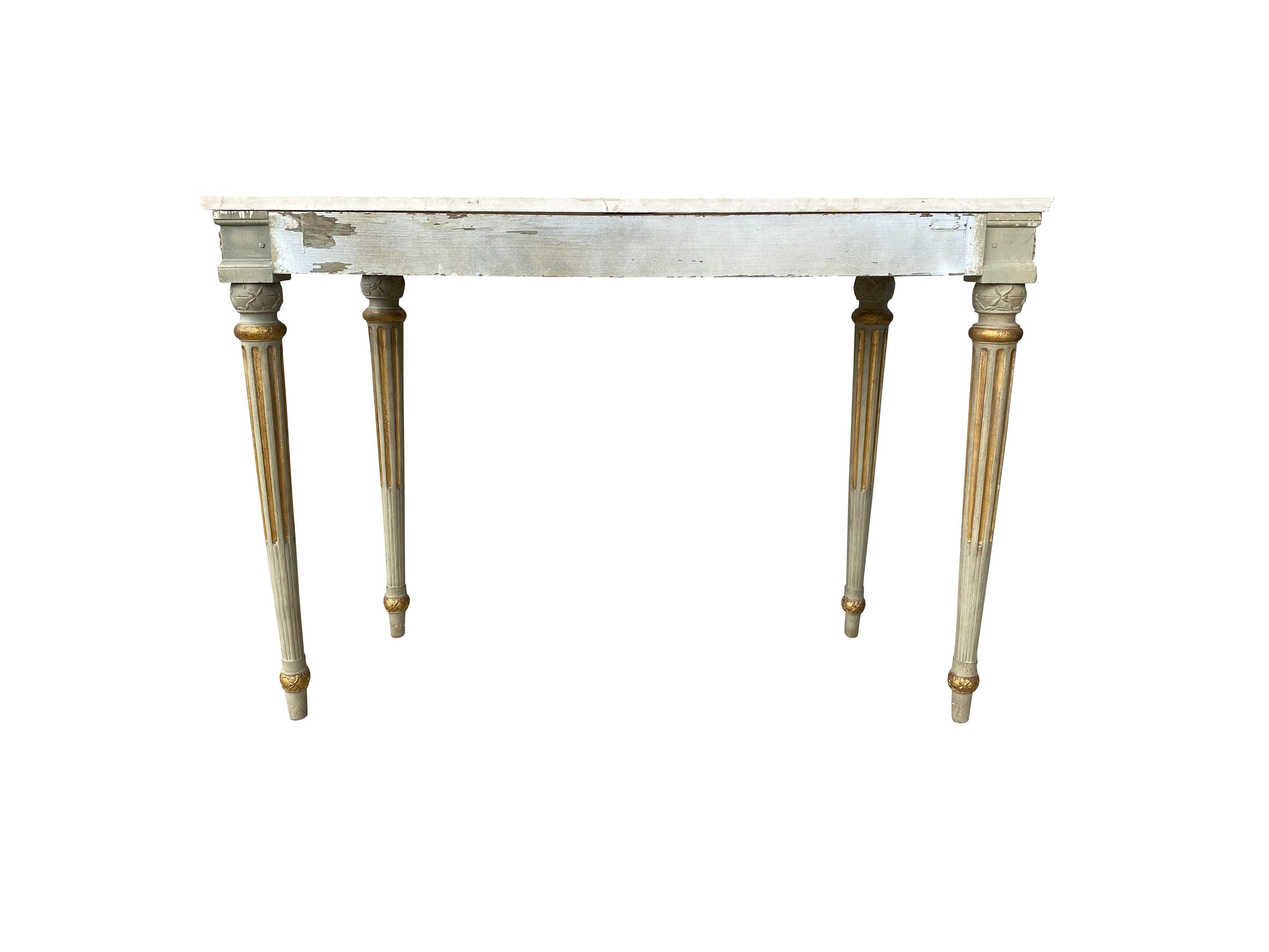 French Maison Jansen Painted Console Table