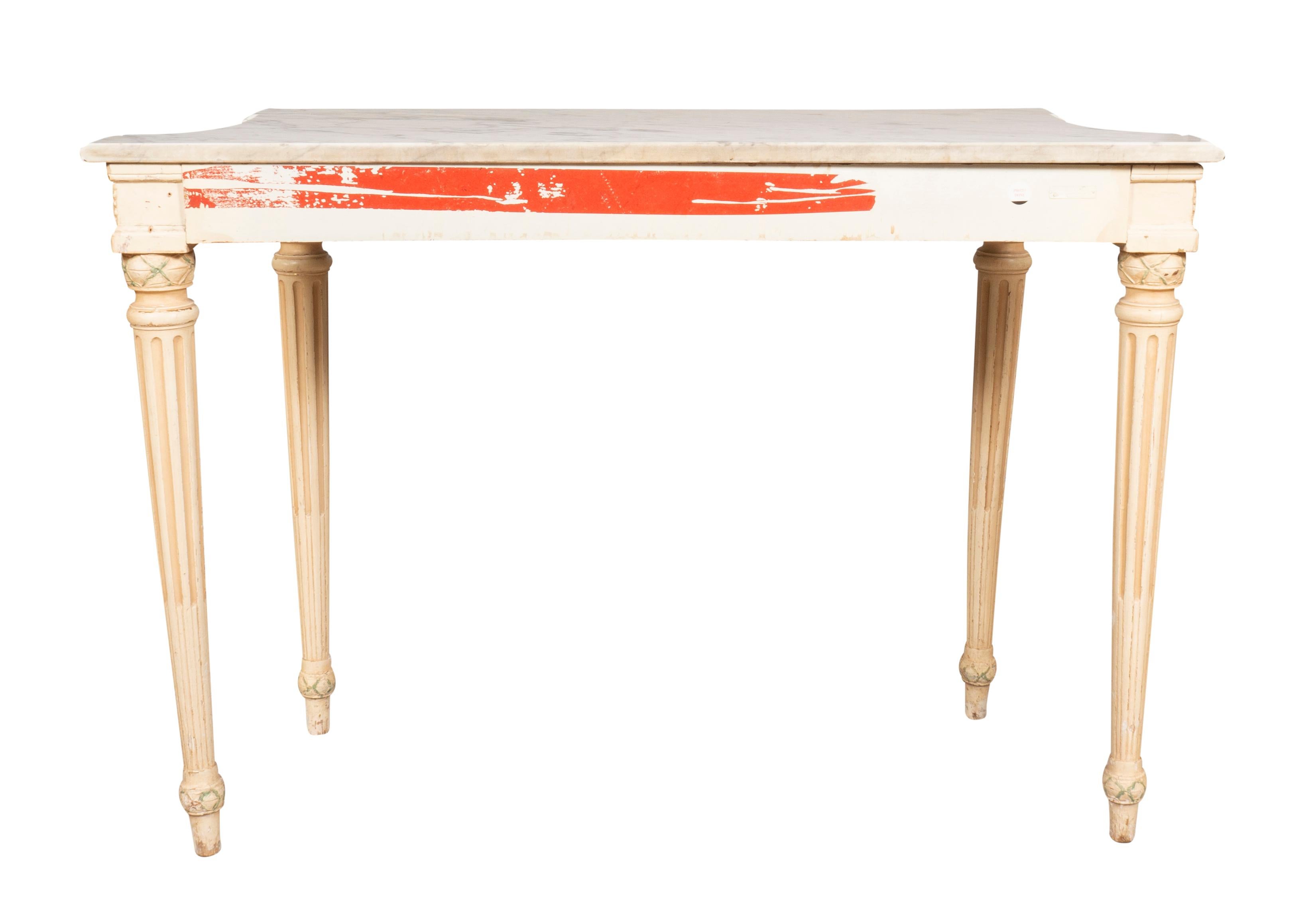 French Maison Jansen Painted Console Table For Sale