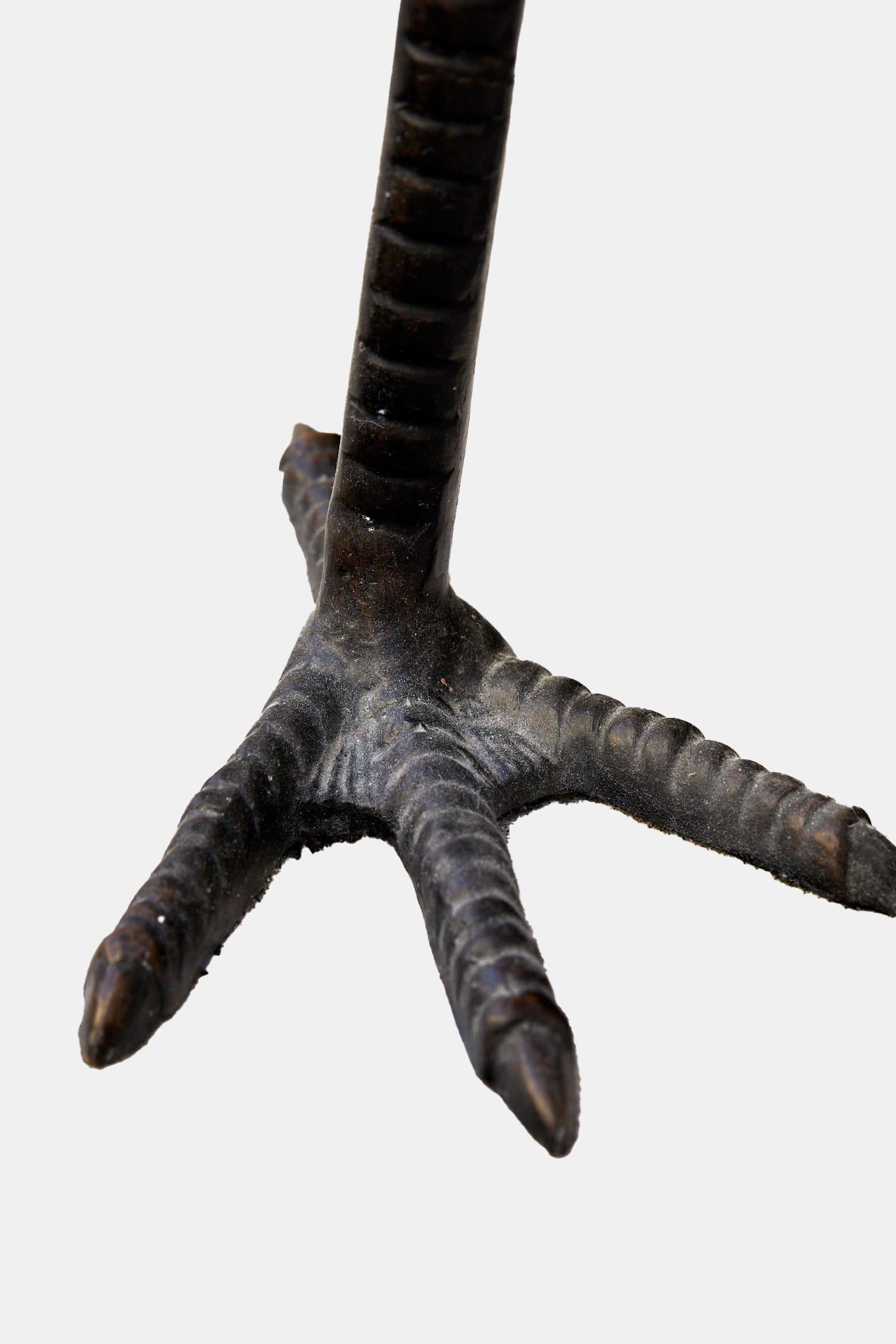 Bronze Maison Jansen, Pair of bronze herons with a double silver and gold patina.