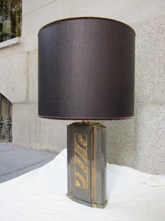 Maison Jansen, Pair of Bronze Midcentury Table Lamps, Signed Rue Royal, 1960