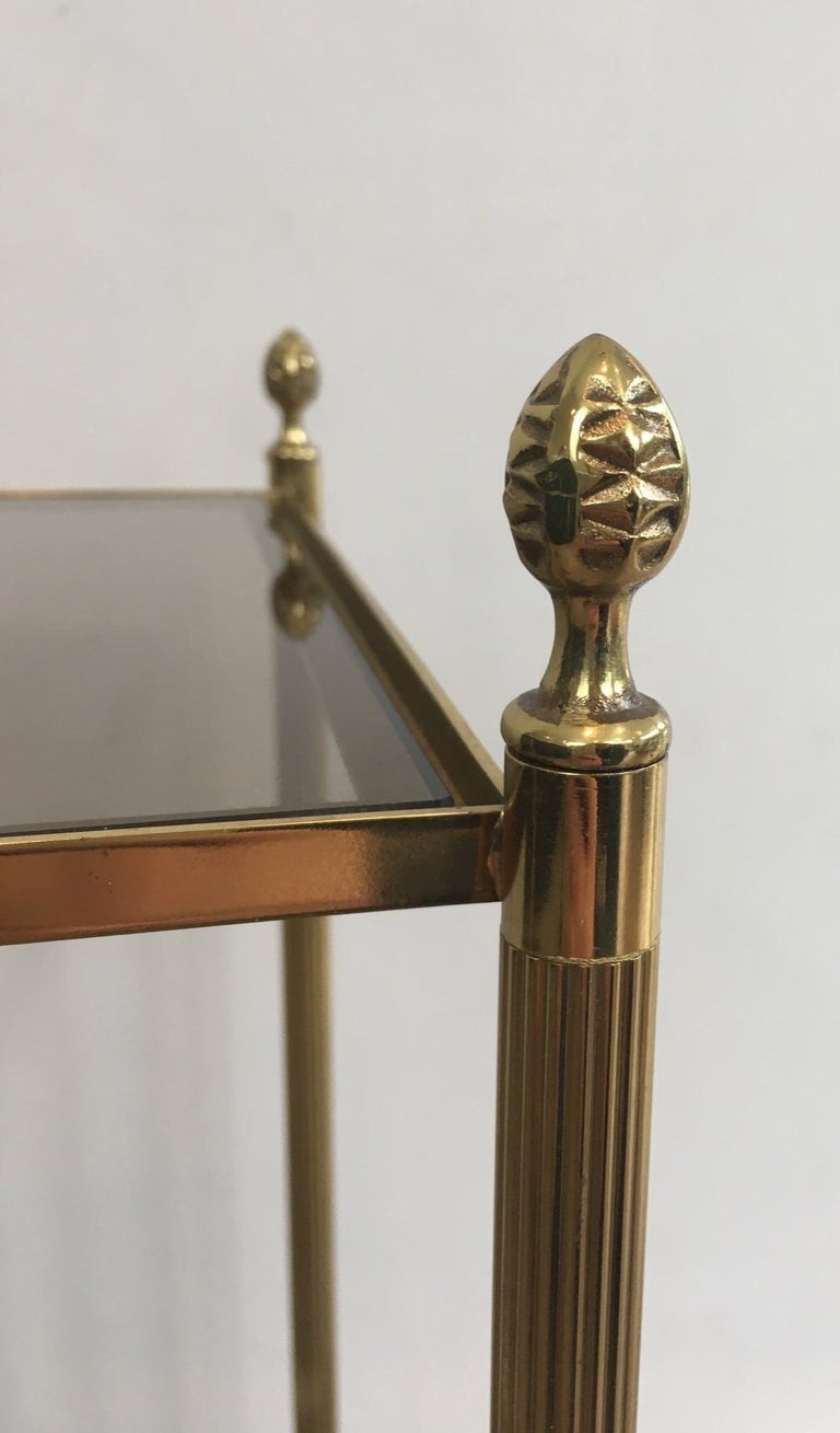 Maison Jansen, Pair of Neoclassical Style Brass Side Tables For Sale 4