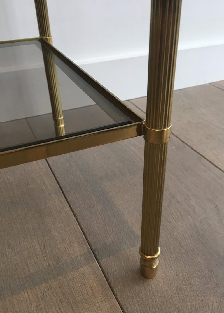 Maison Jansen, Pair of Neoclassical Style Brass Side Tables For Sale 5