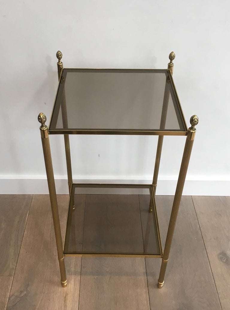 Maison Jansen, Pair of Neoclassical Style Brass Side Tables For Sale 10