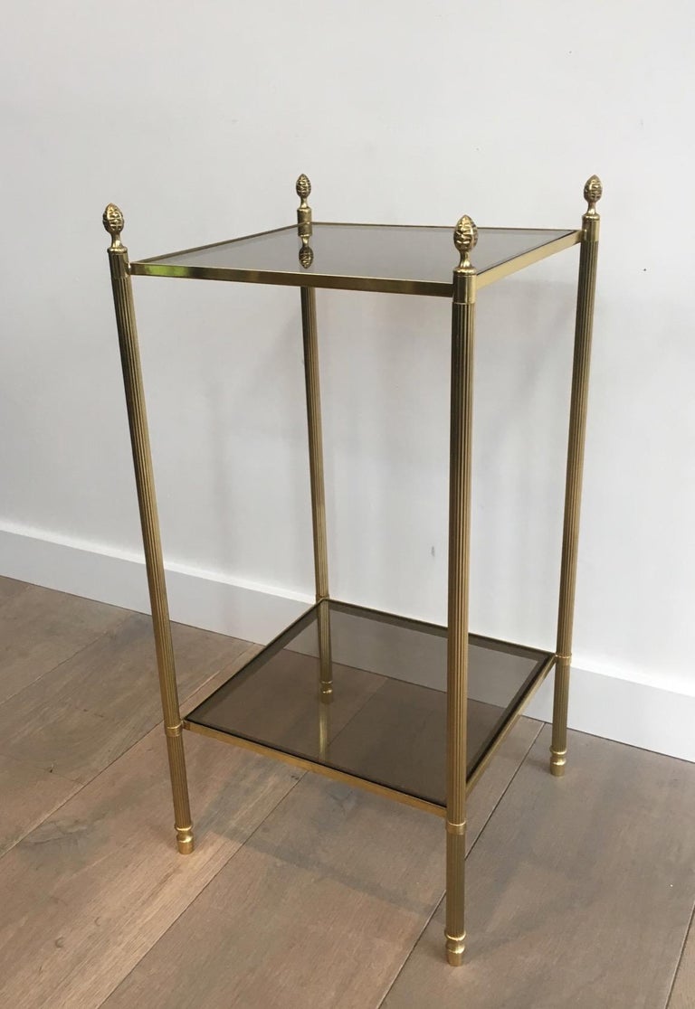 Maison Jansen, Pair of Neoclassical Style Brass Side Tables For Sale 11
