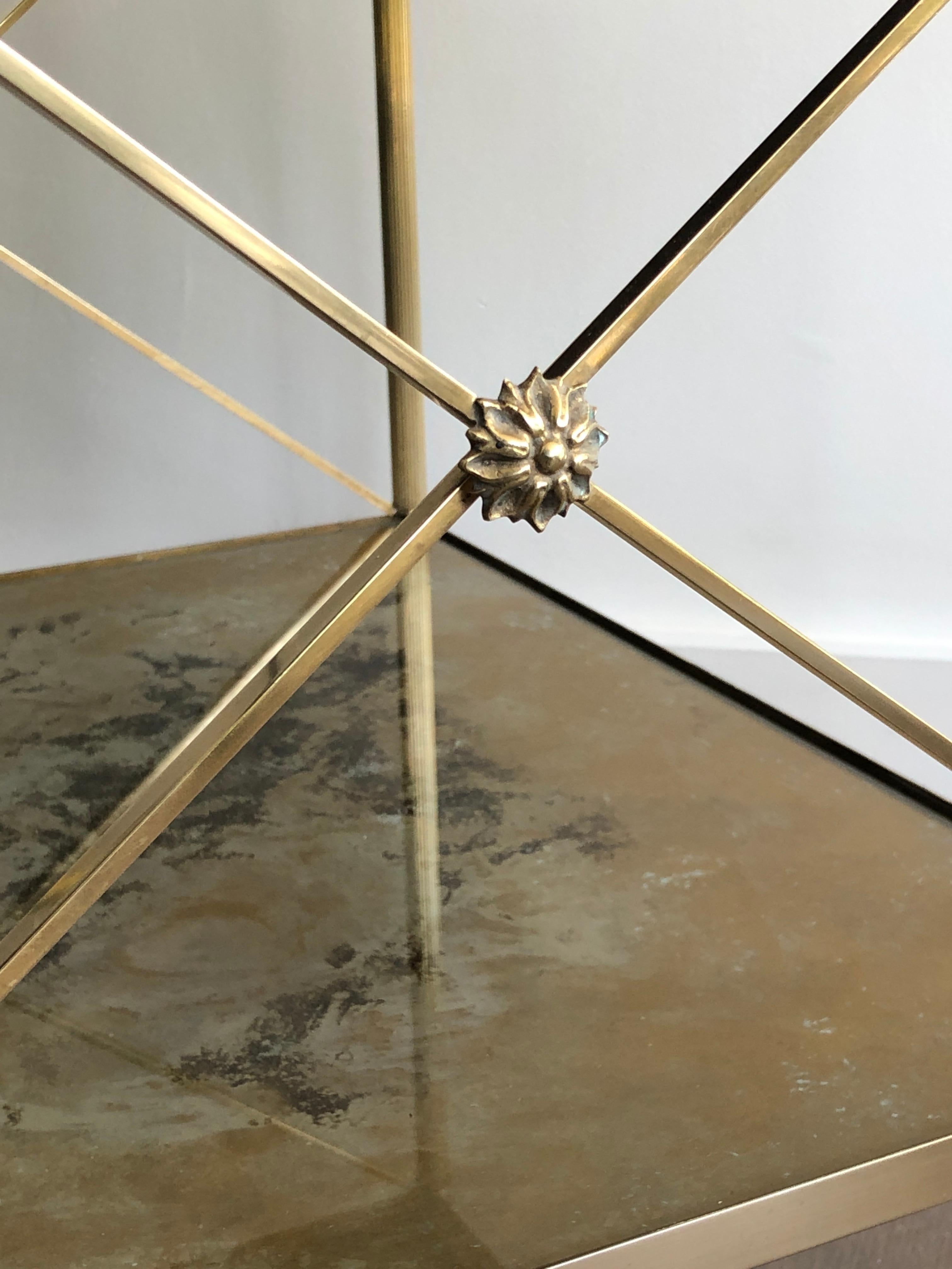 Maison Jansen, Pair of Neoclassical Style Brass Side Tables 11